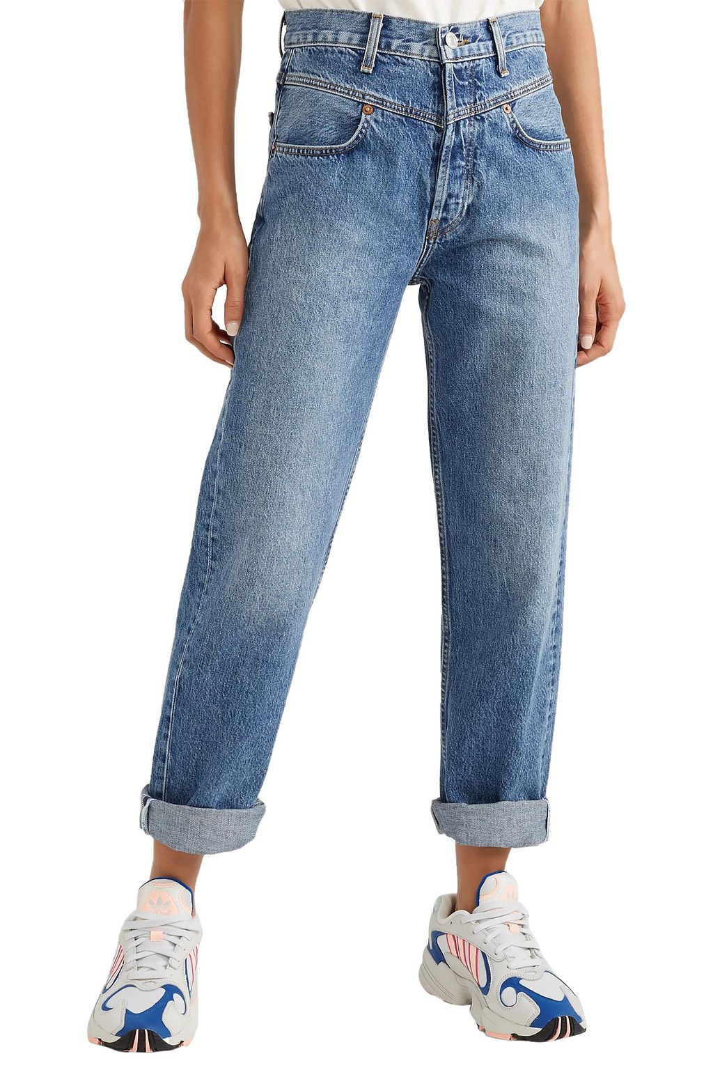 Mid denim Double Yoke highrise straightleg jeans RE/DONE THE