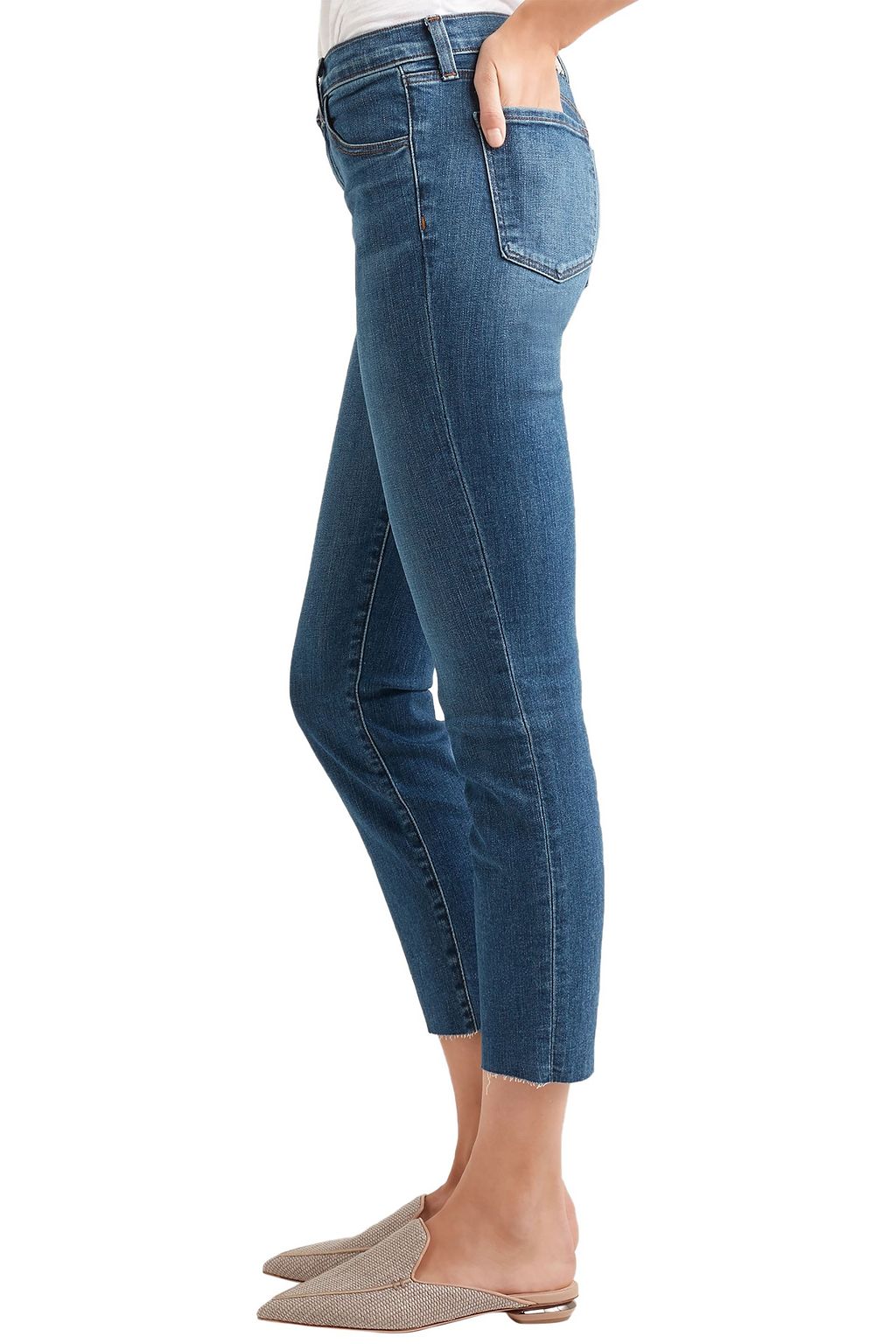 J BRAND Ruby cropped high-rise slim-leg jeans