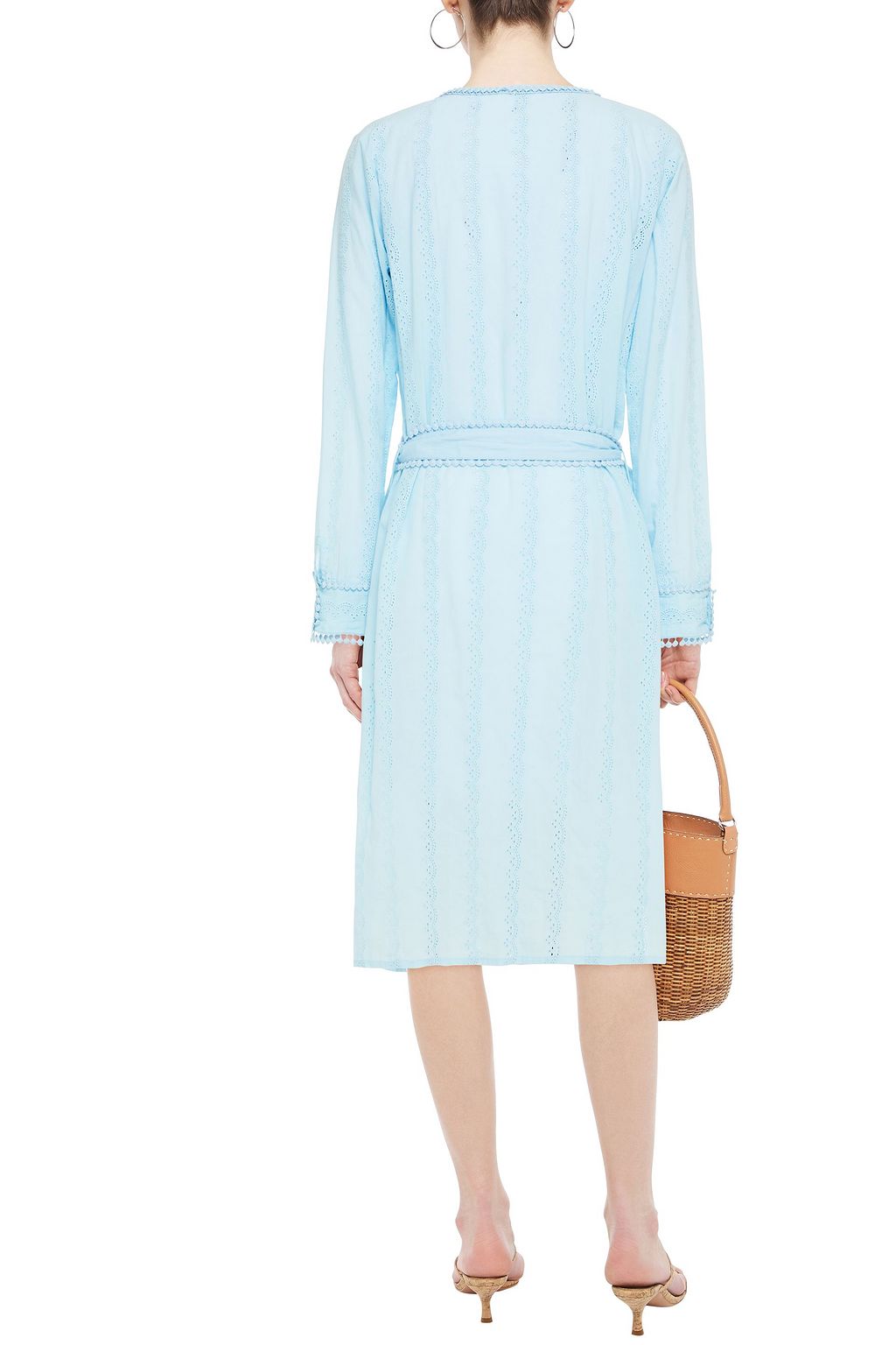 MELISSA ODABASH Patty belted broderie anglaise cotton dress