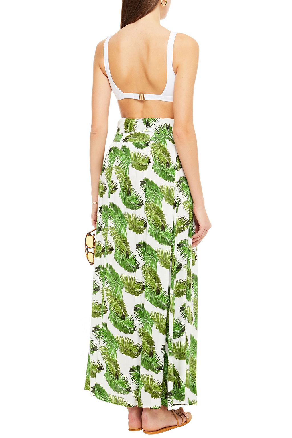 MELISSA ODABASH Elsa wrap-effect voile maxi skirt