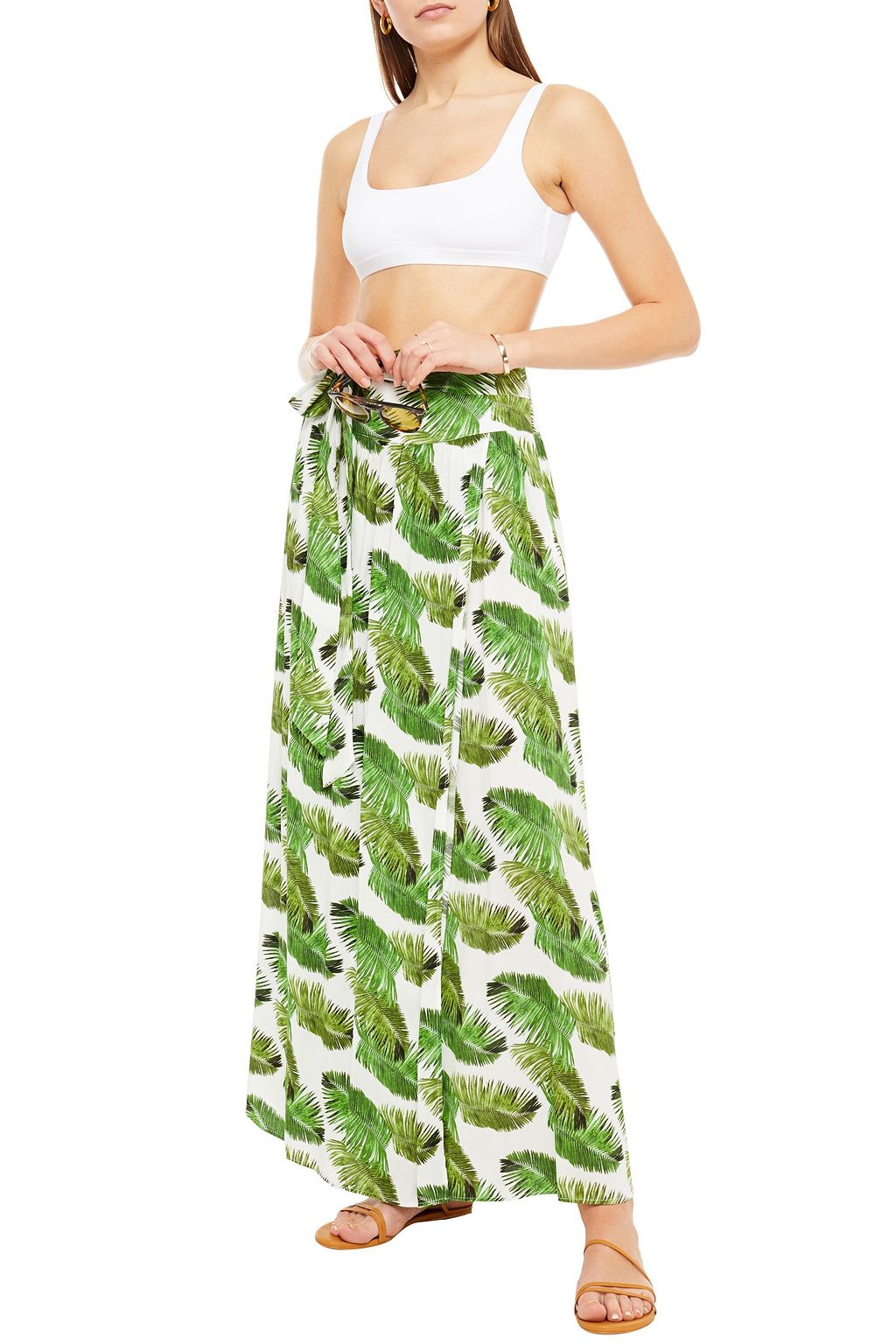 MELISSA ODABASH Elsa wrap-effect voile maxi skirt