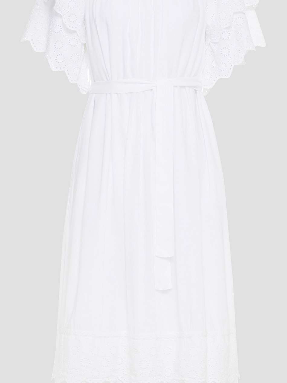 dee tiered belted broderie anglaise voile midi dress