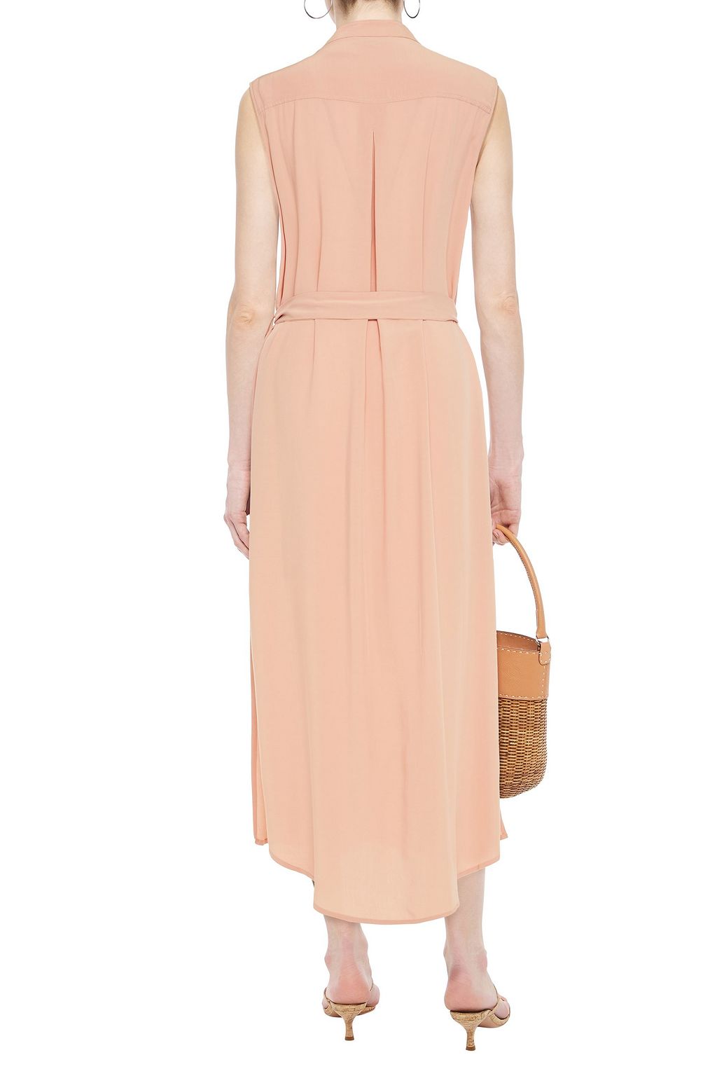MELISSA ODABASH Charlene snap-detailed woven maxi dress