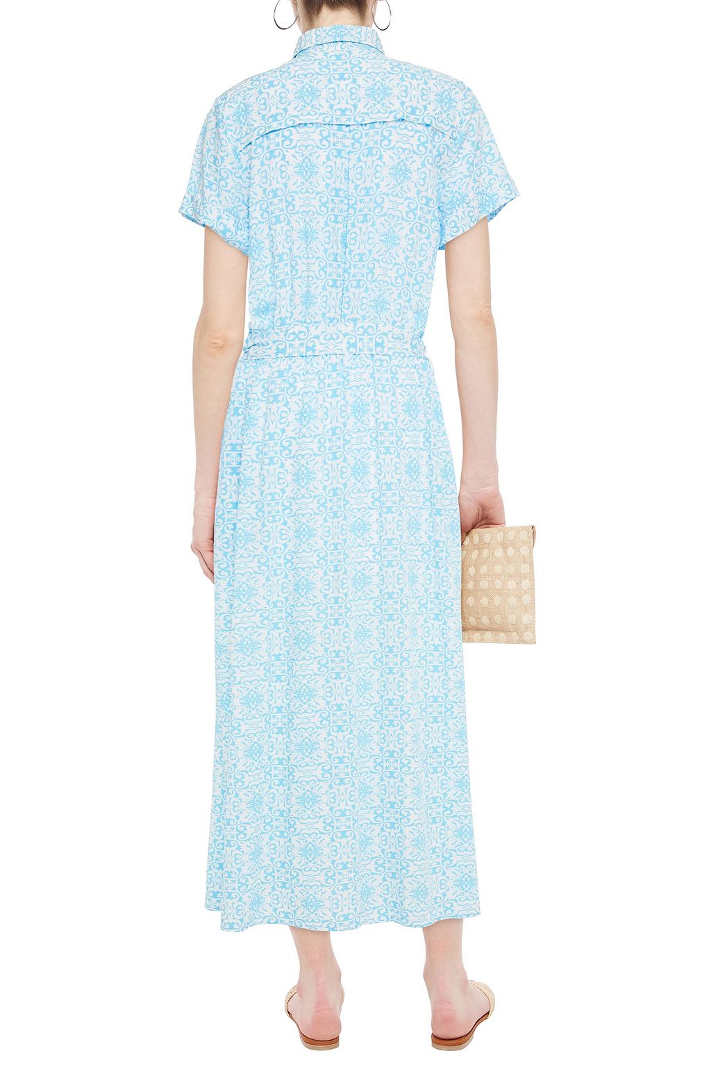 MELISSA ODABASH Naomi voile maxi shirt dress