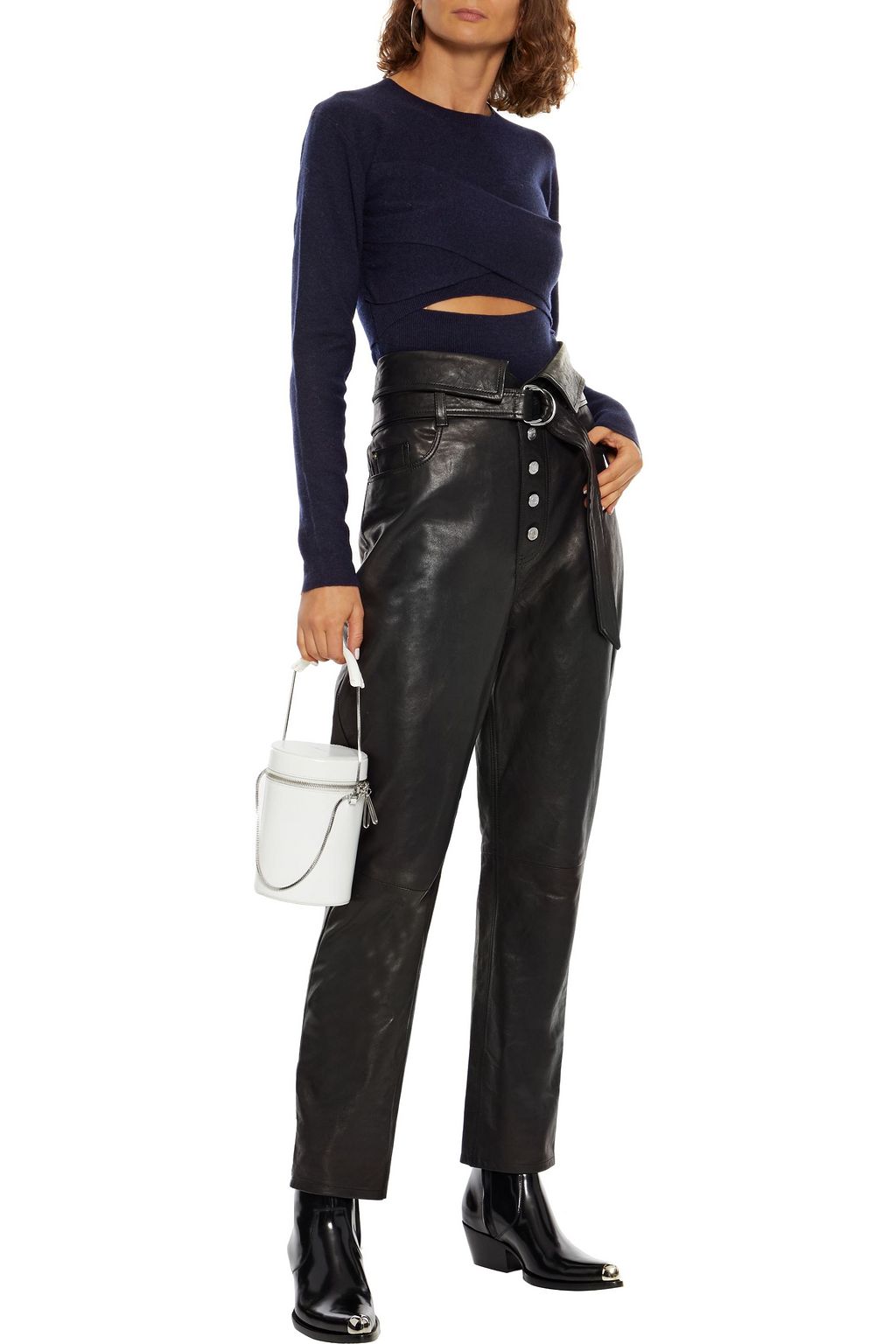 IRO Denny cutout merino wool and cashmere-blend sweater