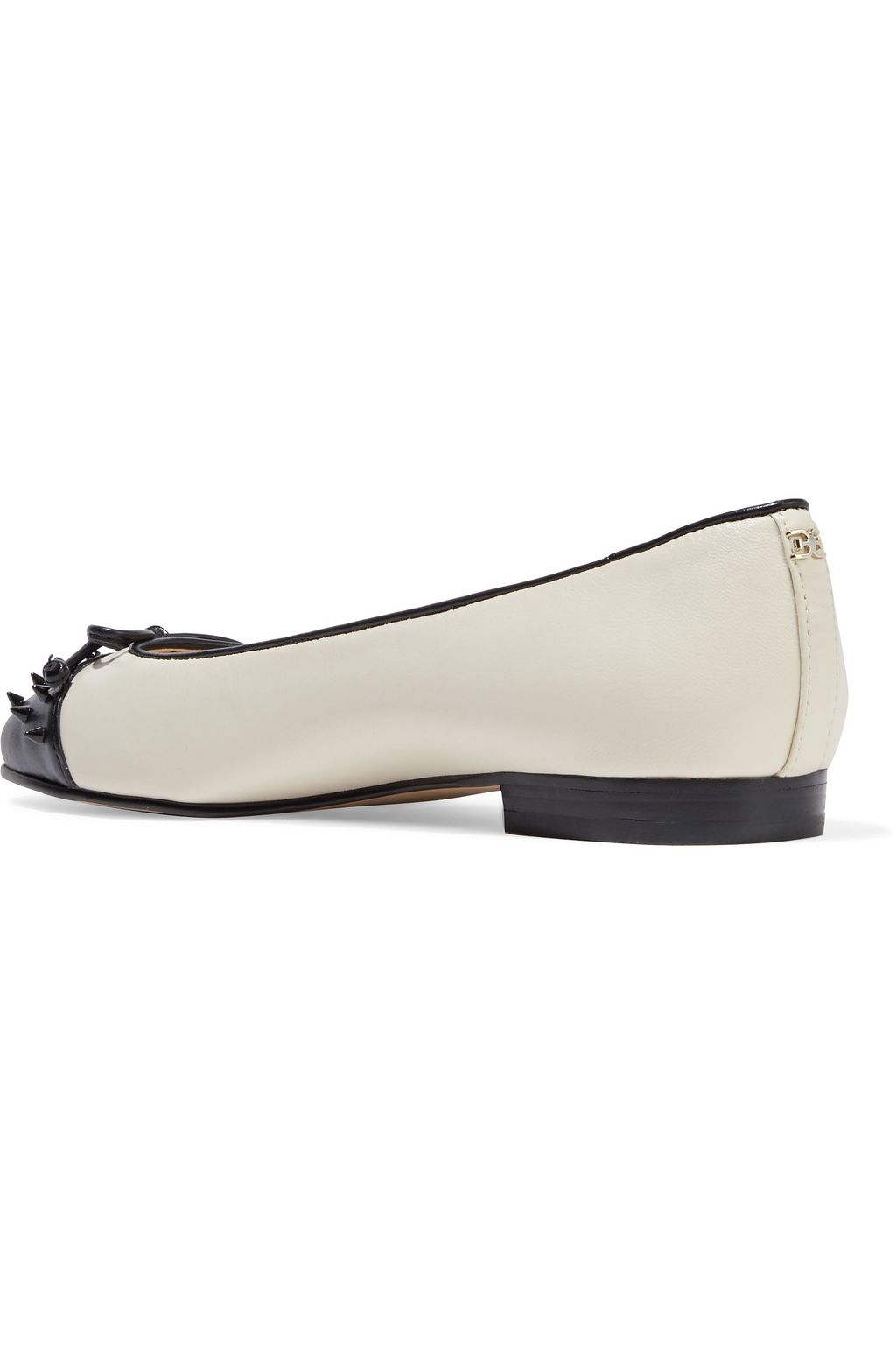 SAM EDELMAN Mirna spiked two-tone leather ballet flats