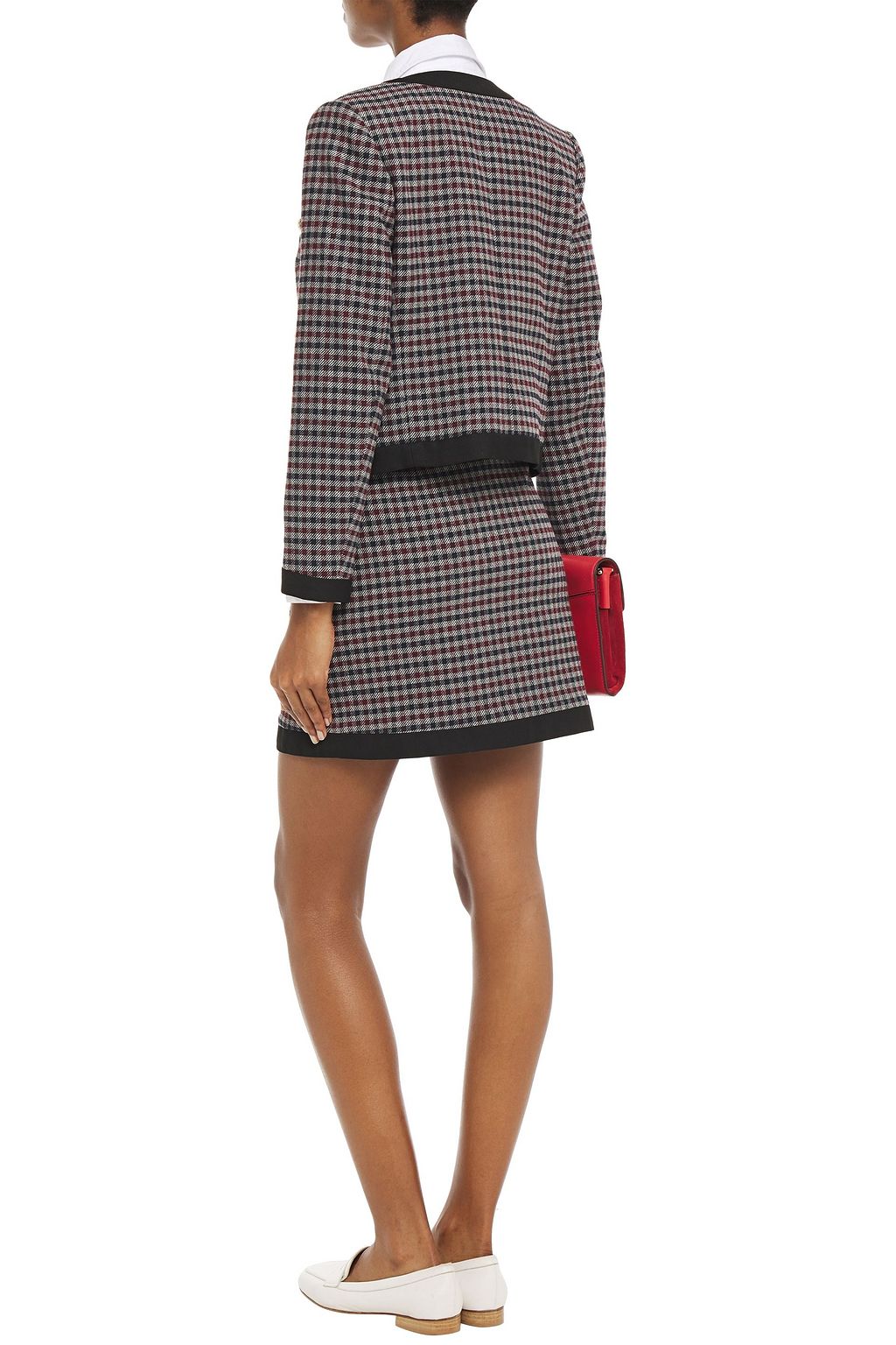 CLAUDIE PIERLOT Button-detailed gingham twill jacket