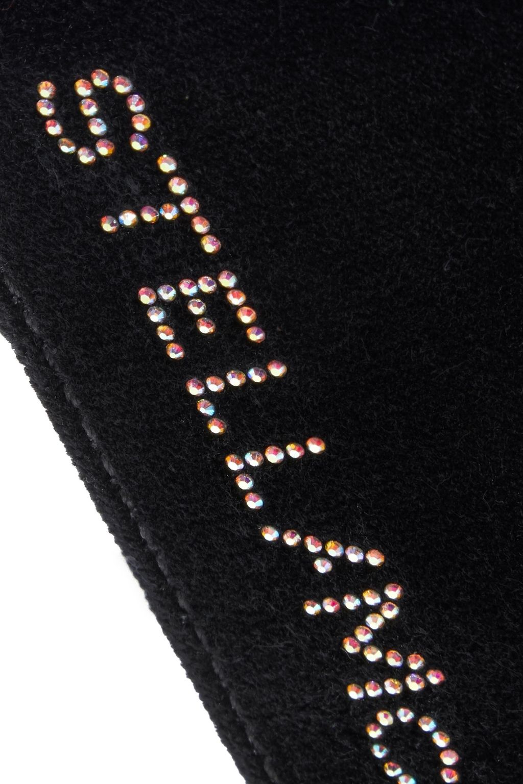 STELLA MCCARTNEY Crystal-embellished velvet shoulder bag
