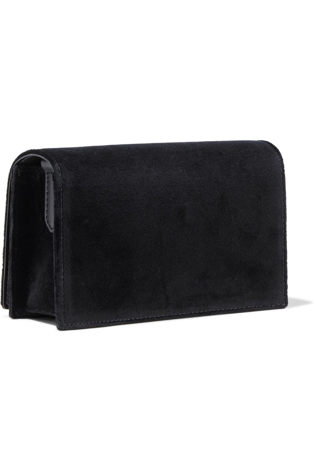 STELLA MCCARTNEY Crystal-embellished velvet shoulder bag