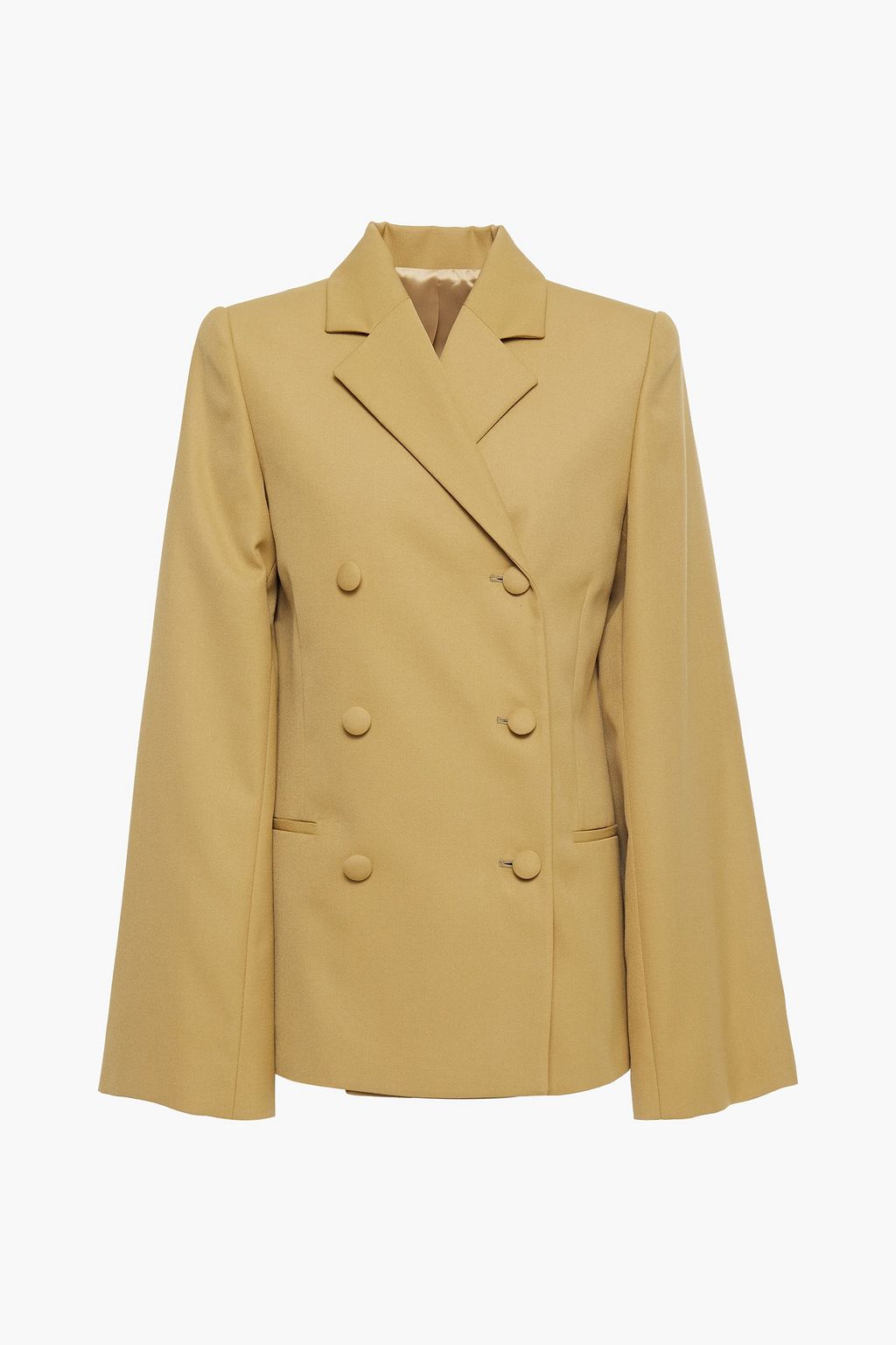 mustard double breasted coat