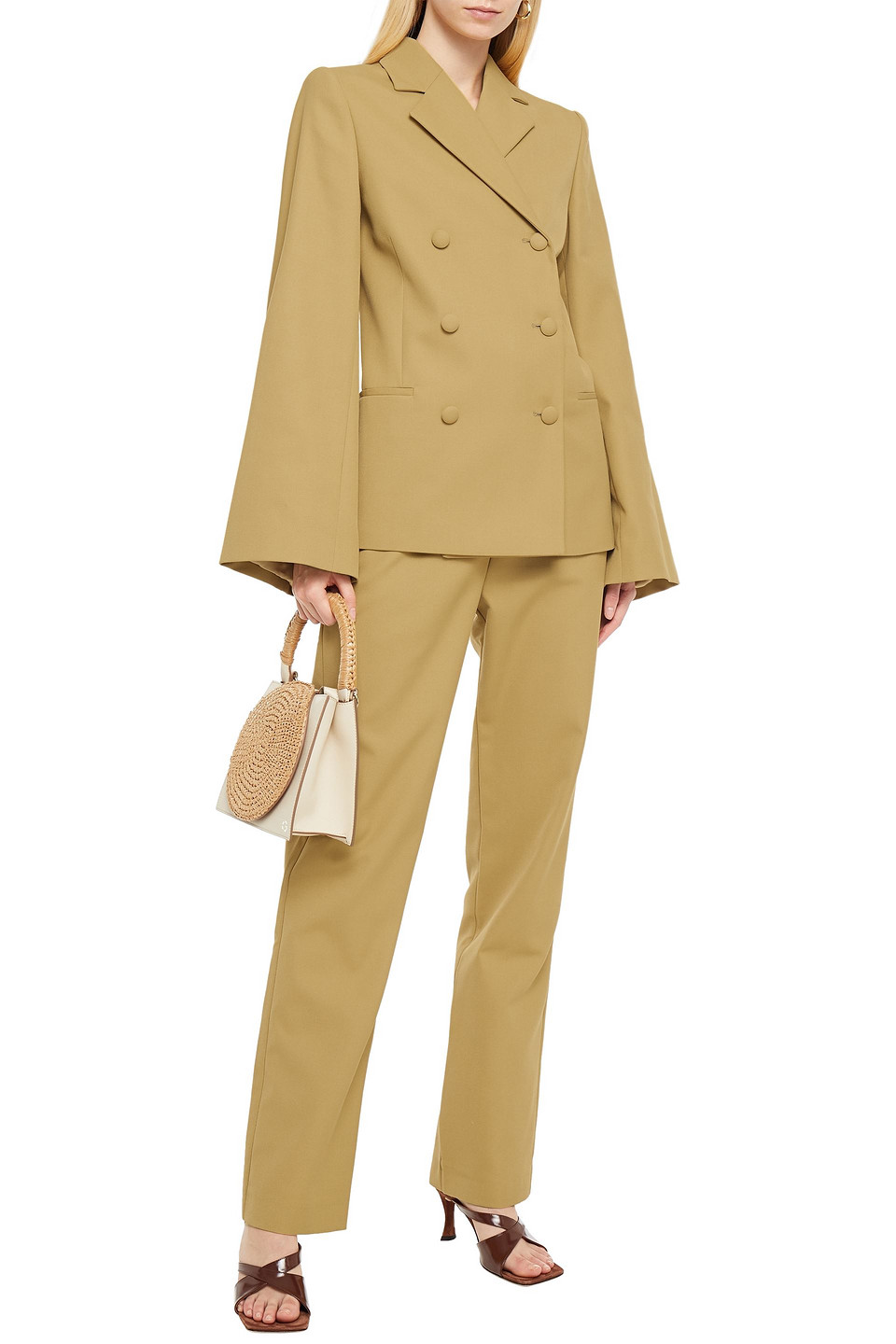 TOTÊME MATERA DOUBLE-BREASTED GRAIN DE POUDRE BLAZER