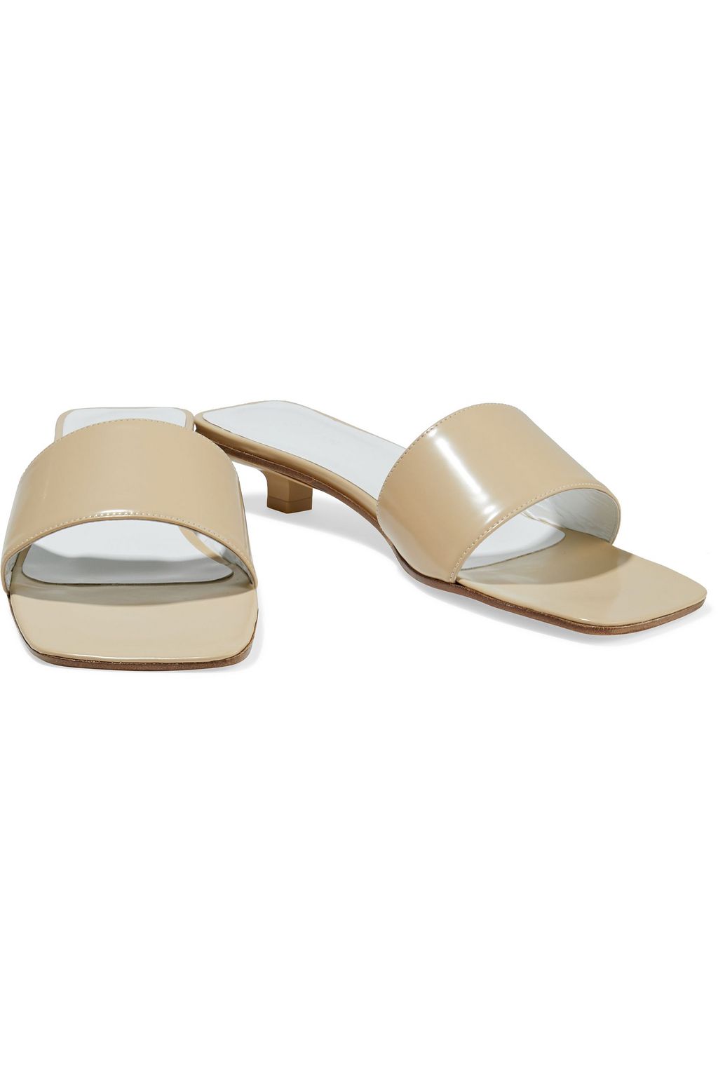 BY FAR Ceni metallic leather mules