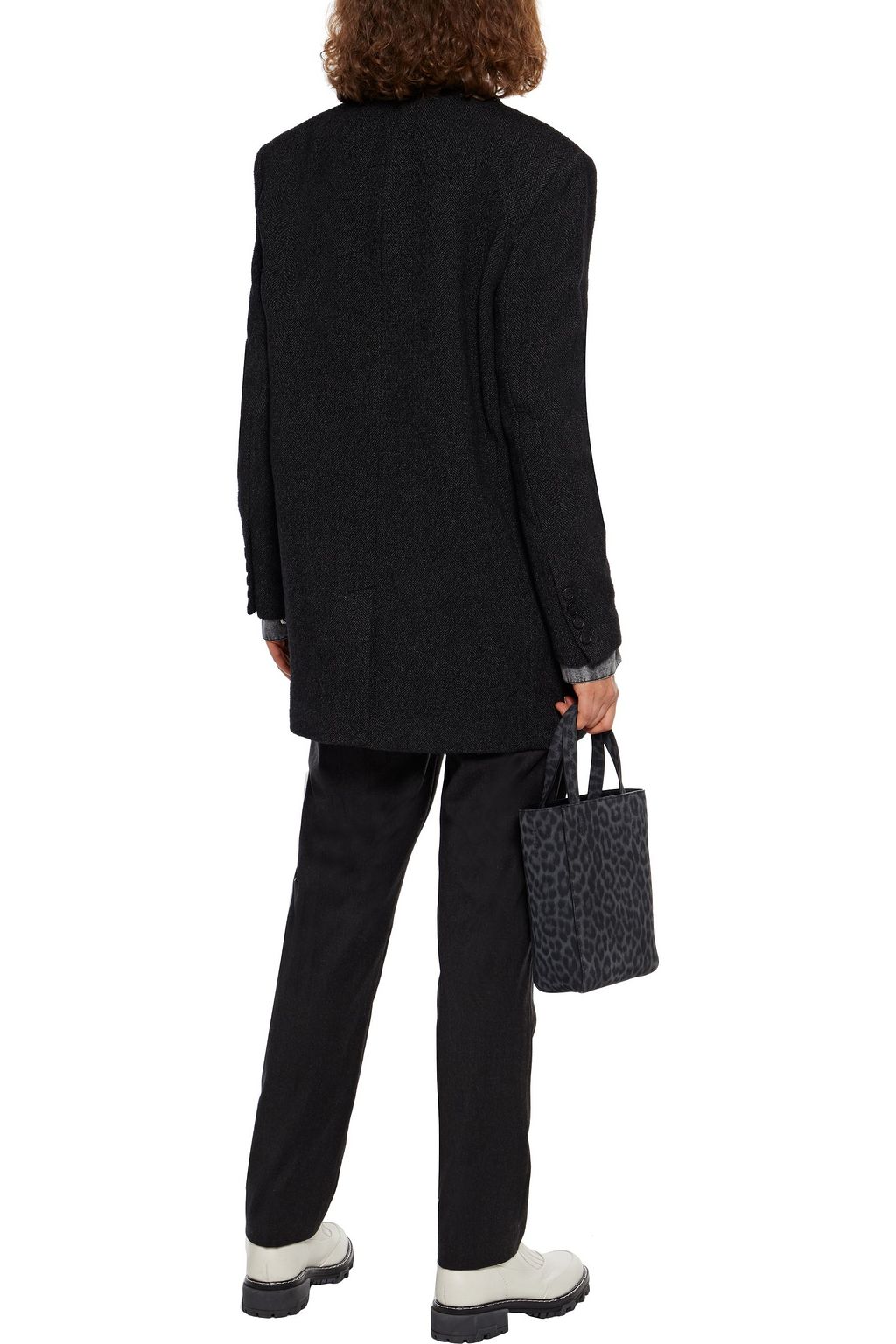 IRO Achasa double-breasted herringbone bouclé blazer