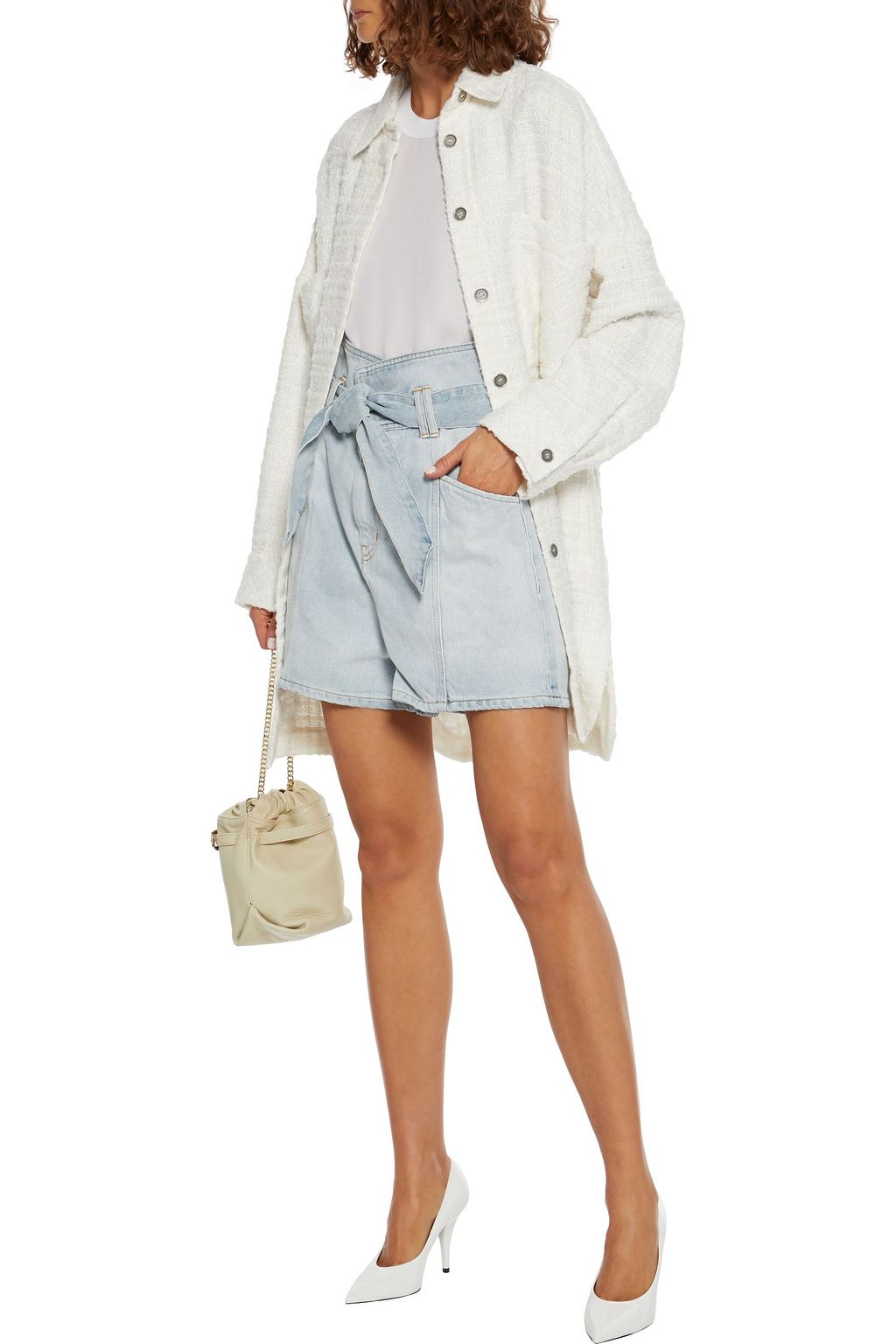 IRO Voukko belted denim shorts