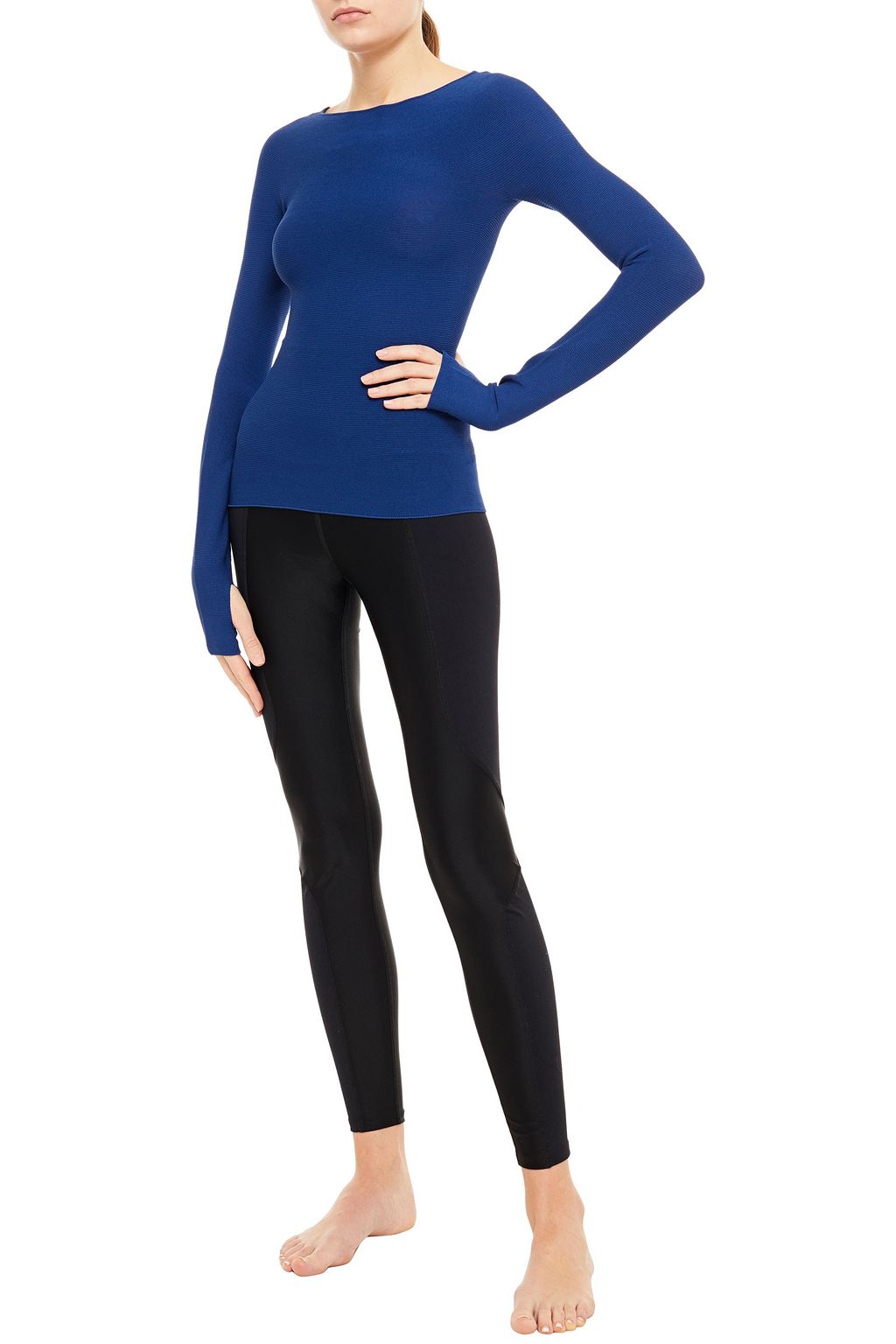 LIVE THE PROCESS Brevis ribbed stretch-knit top