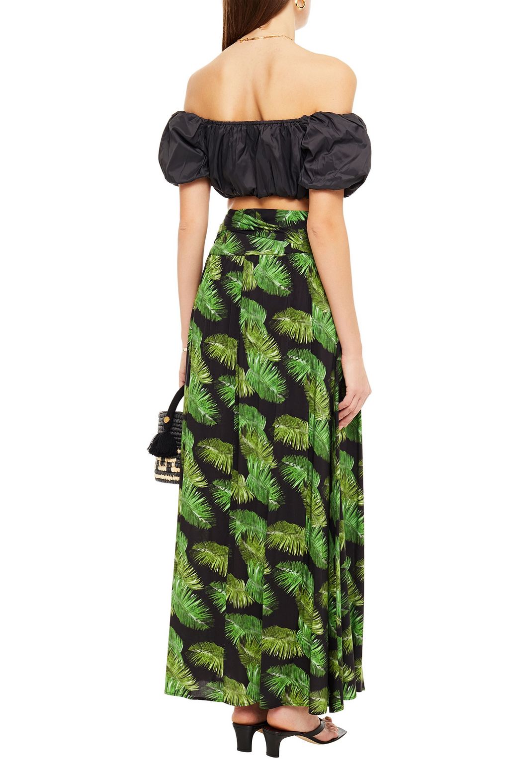 MELISSA ODABASH Elsa wrap-effect voile maxi skirt