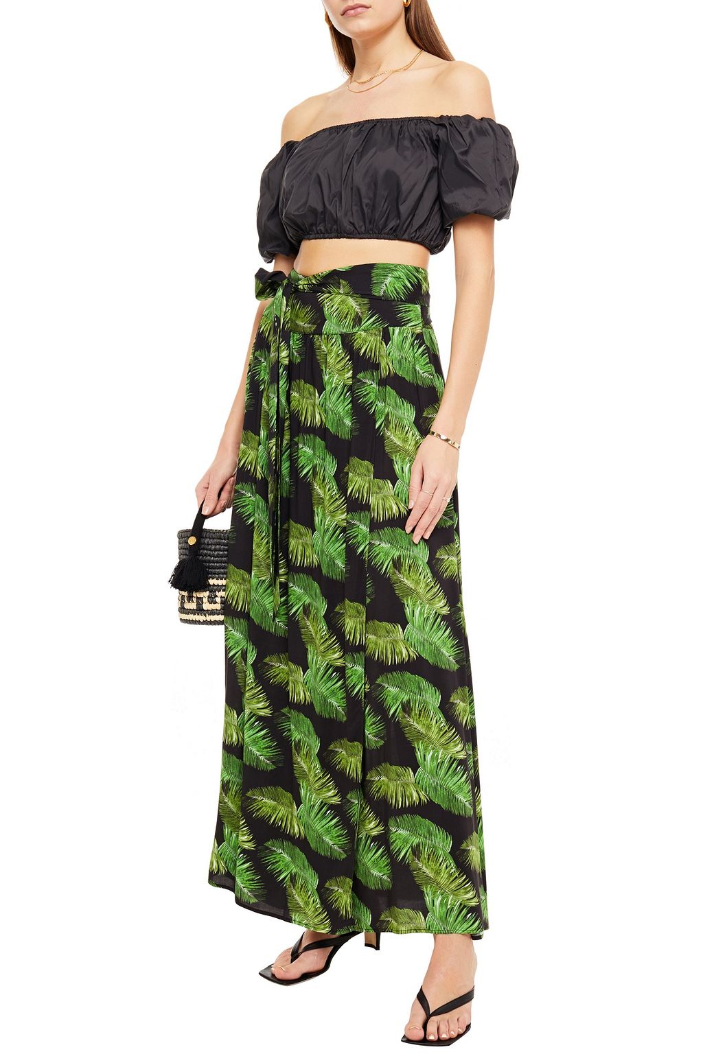 MELISSA ODABASH Elsa wrap-effect voile maxi skirt
