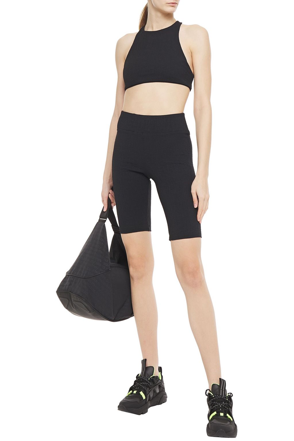 KORAL Densonic stretch-cloqué shorts