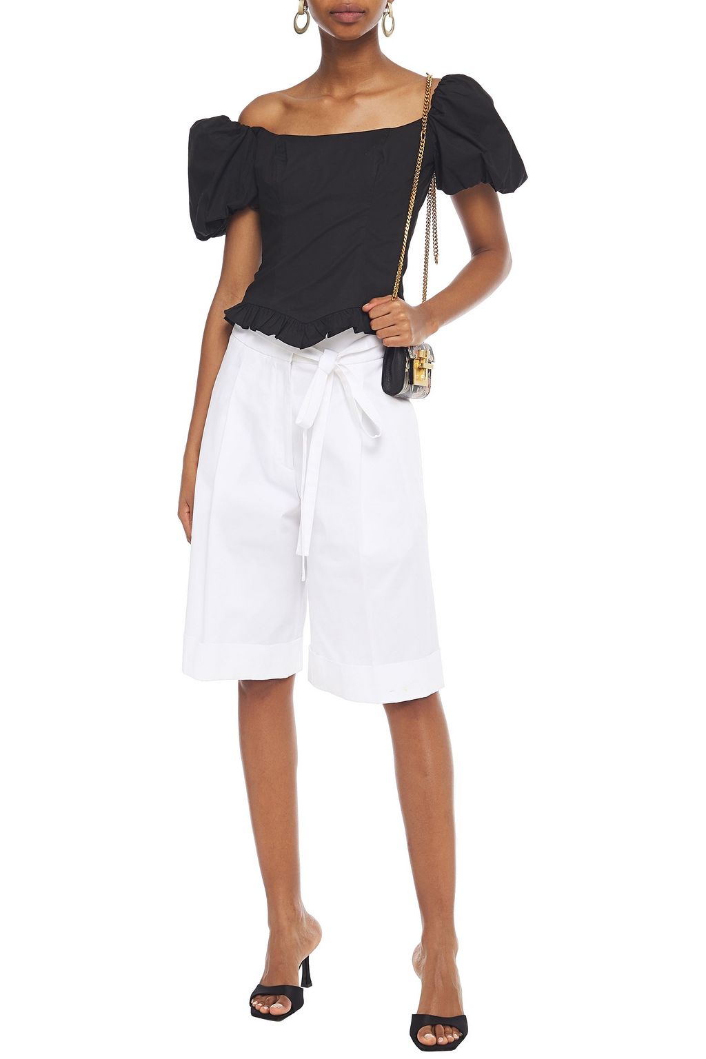 DE LA VALI Koko stretch-cotton poplin top