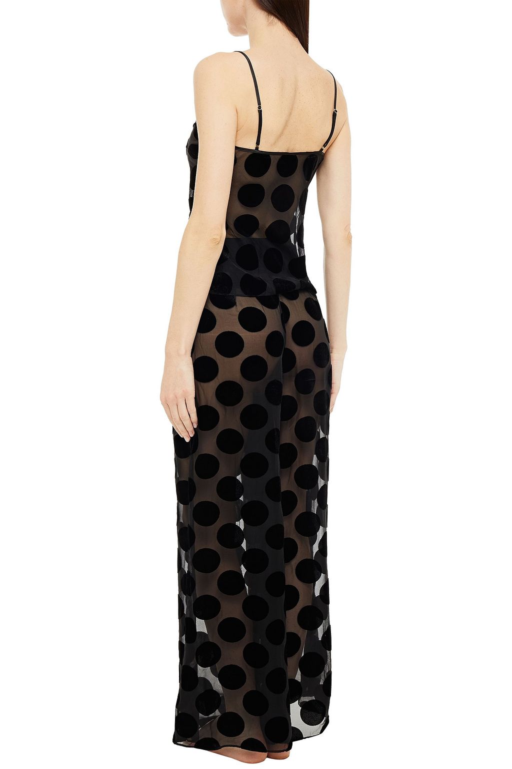 MYLA Polka-dot devoré-velvet camisole