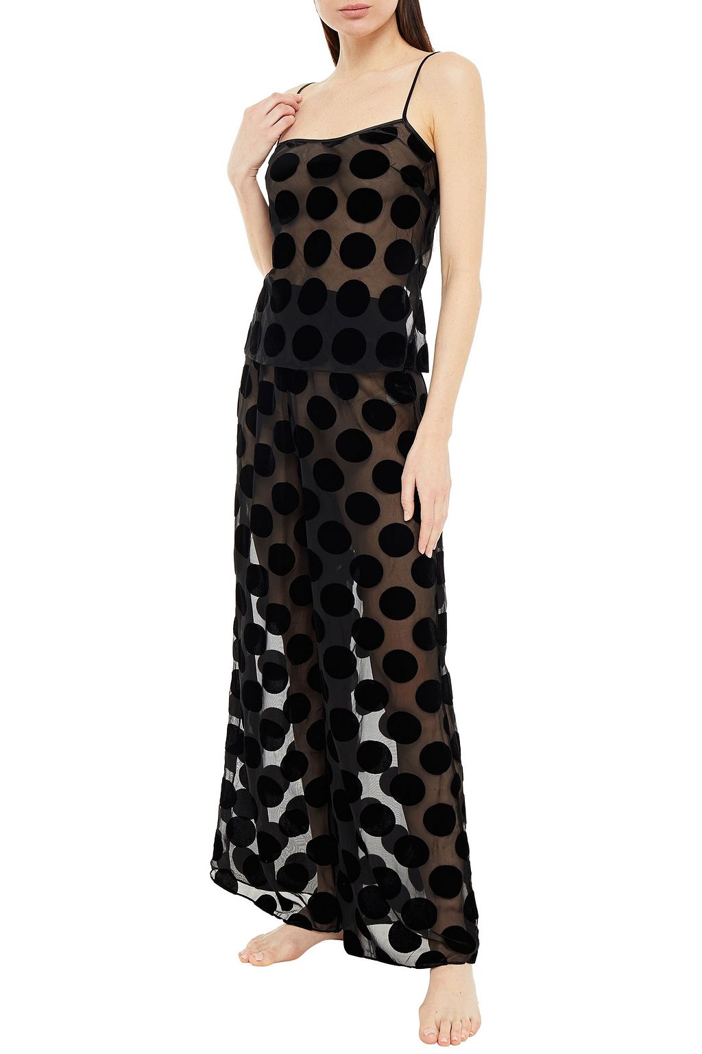 MYLA Brick Lane polka-dot flocked tulle pajama pants