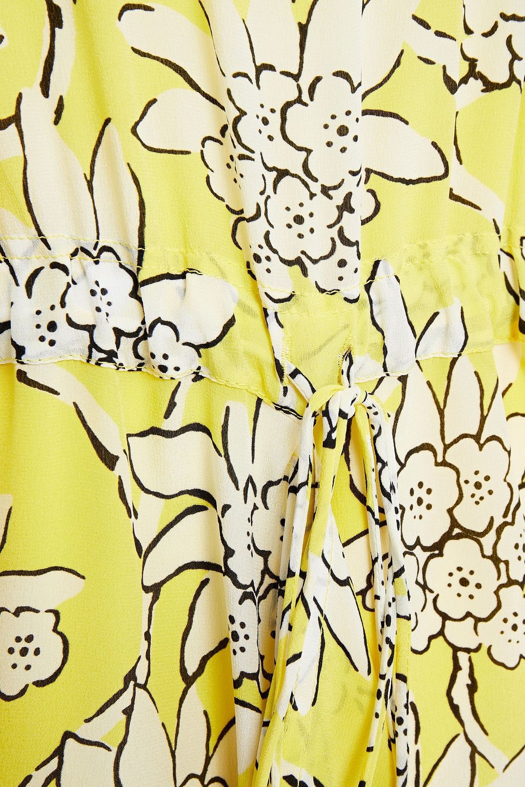 VALENTINO GARAVANI Asymmetric floral-print silk-blend crepe dress