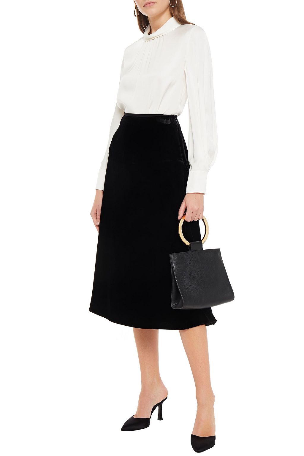 FENDI Velvet midi skirt