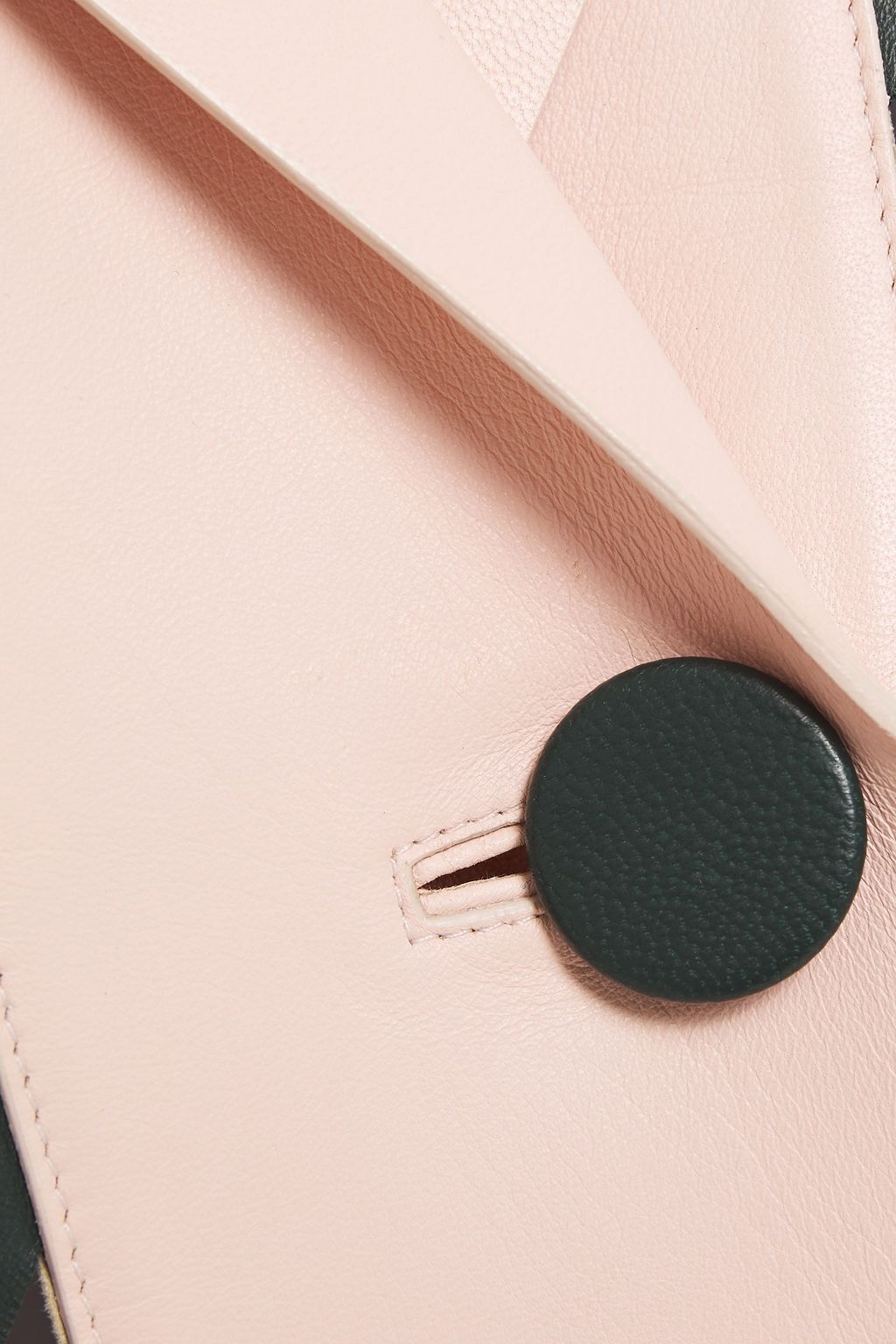FENDI Two-tone laser-cut leather coat