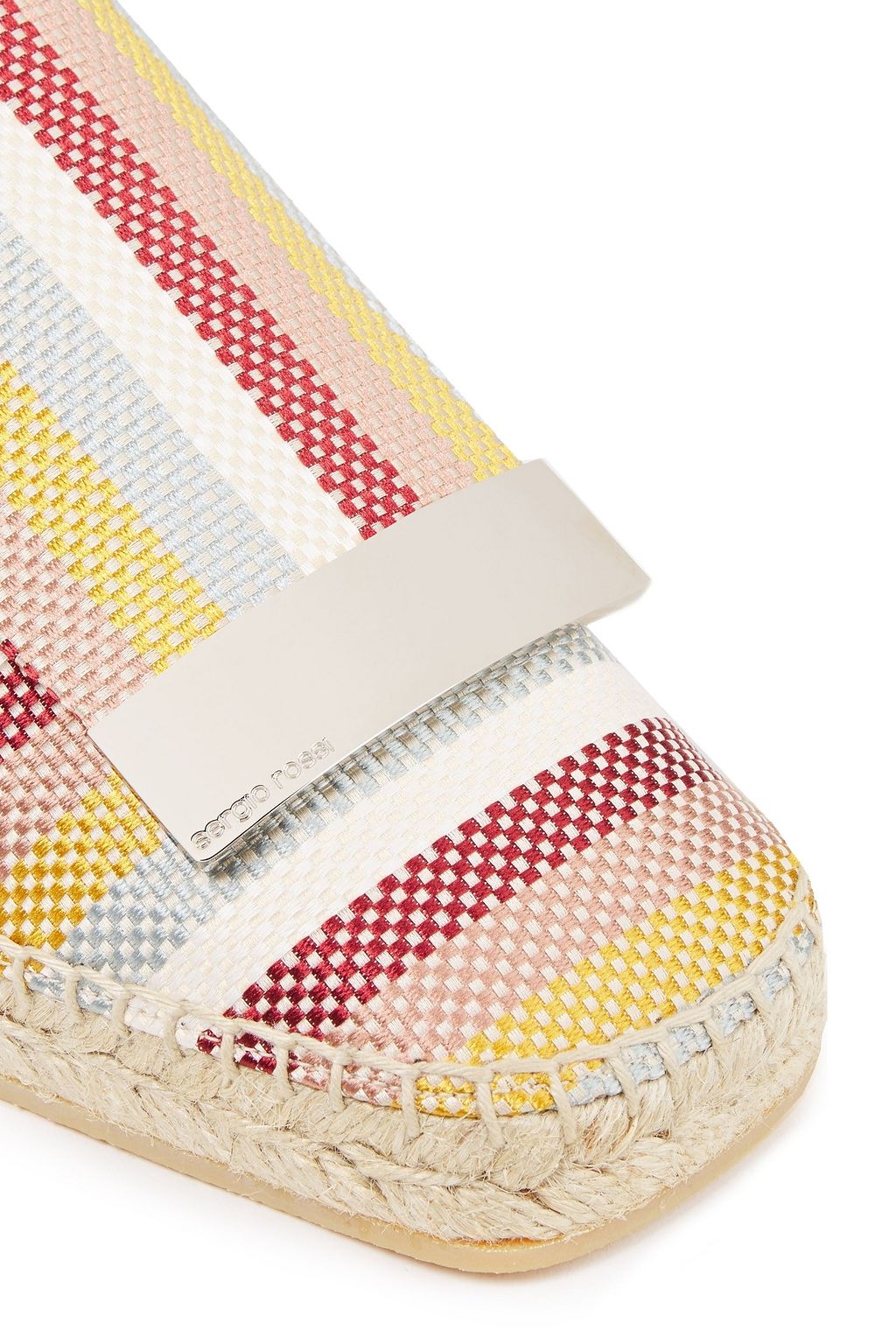 SERGIO ROSSI sr1 striped woven espadrilles