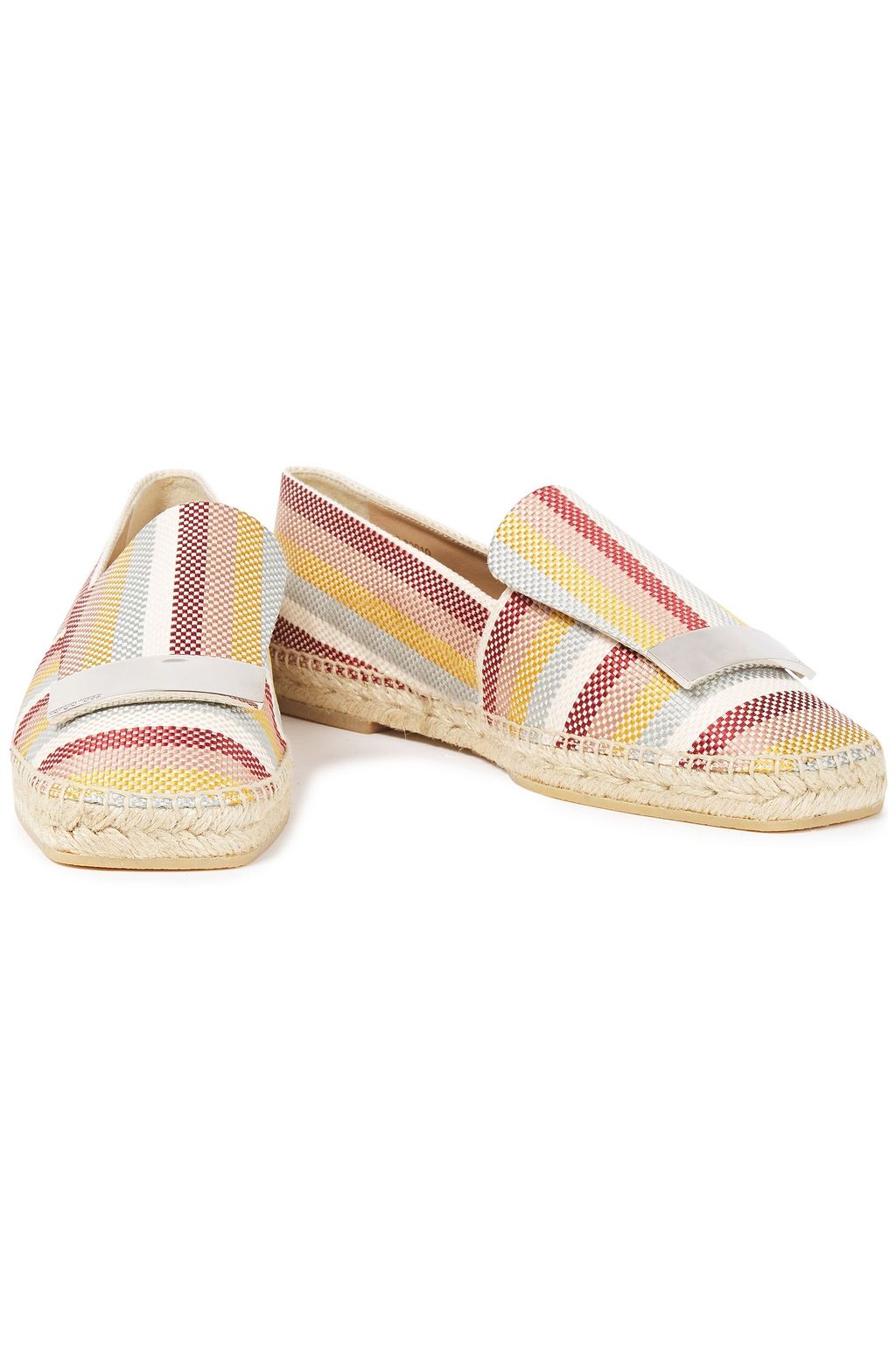 SERGIO ROSSI sr1 striped woven espadrilles