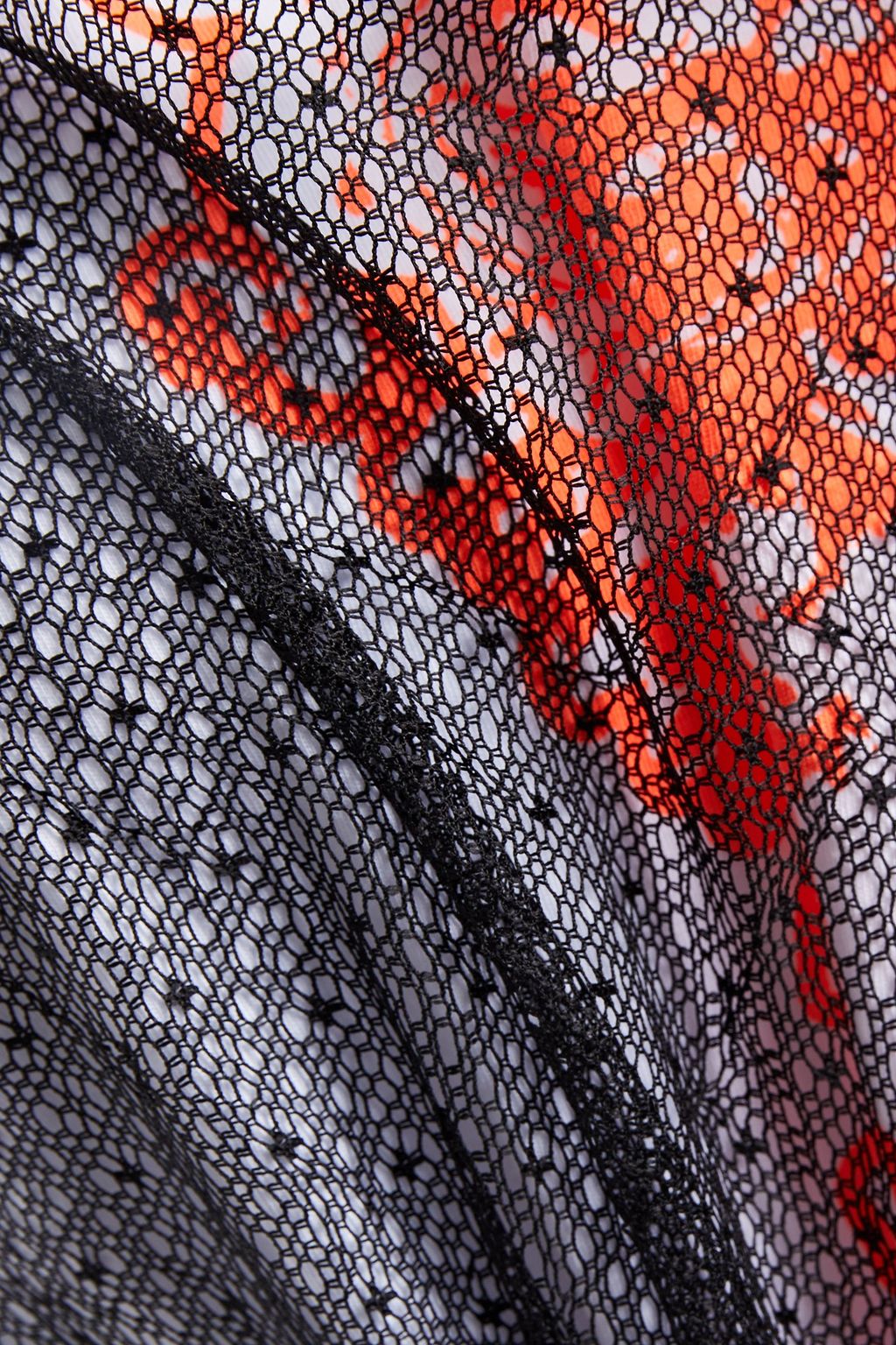 MCQ ALEXANDER MCQUEEN Layered printed jersey and lace top