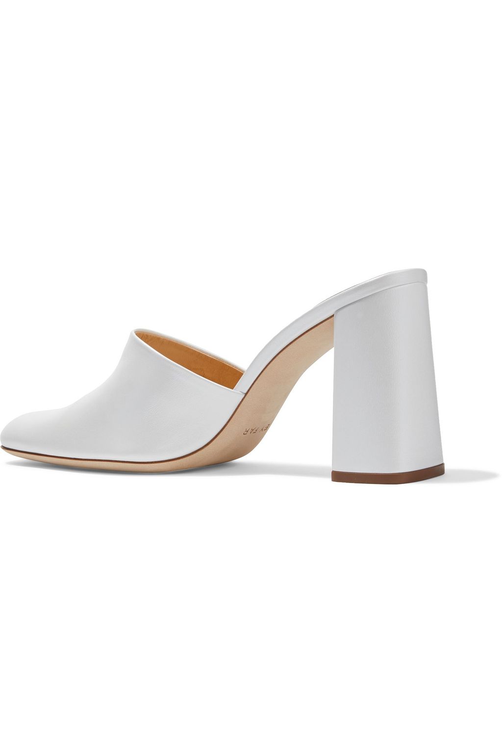 BY FAR Nina textured-leather mules
