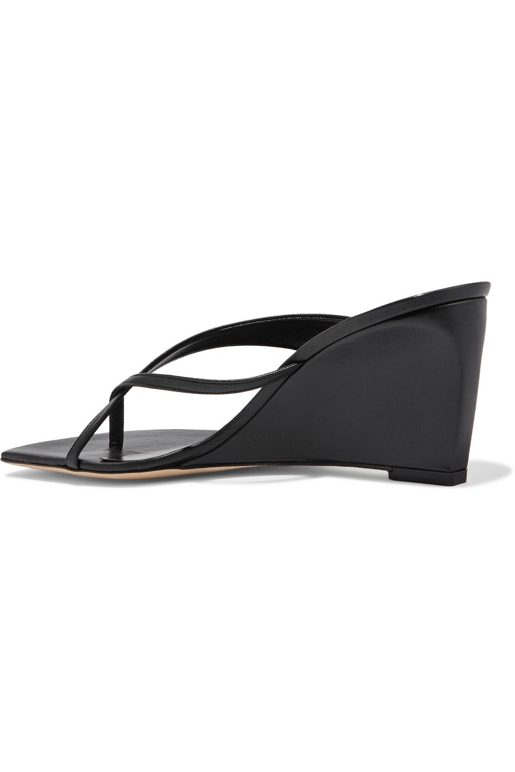BY FAR Theresa grosgrain wedge mules