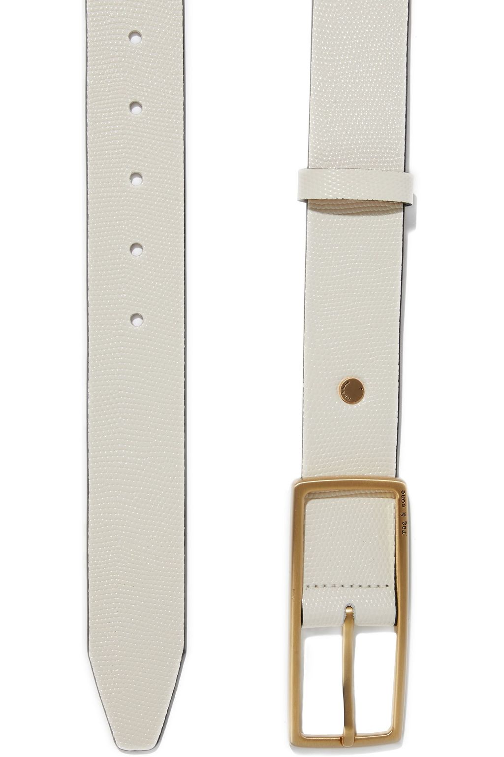 RAG & BONE Rebound lizard-effect leather belt