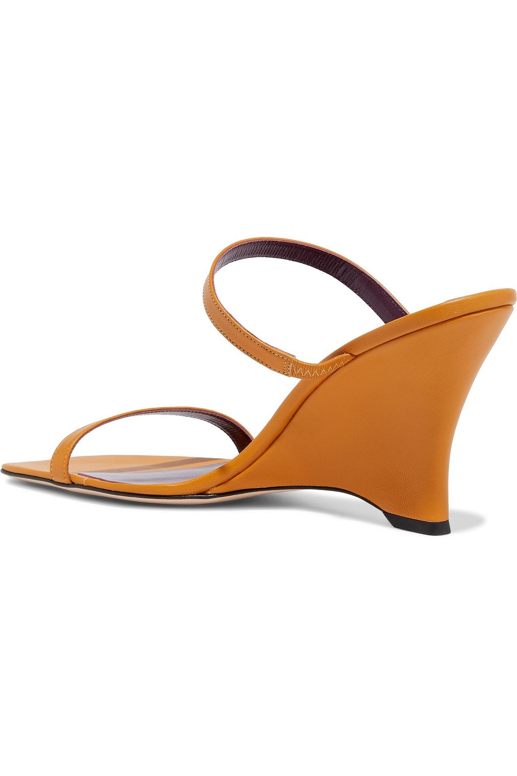 BY FAR Steffi suede wedge mules