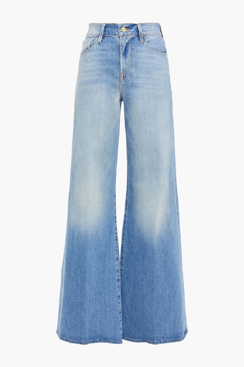 distressed wide leg jeans