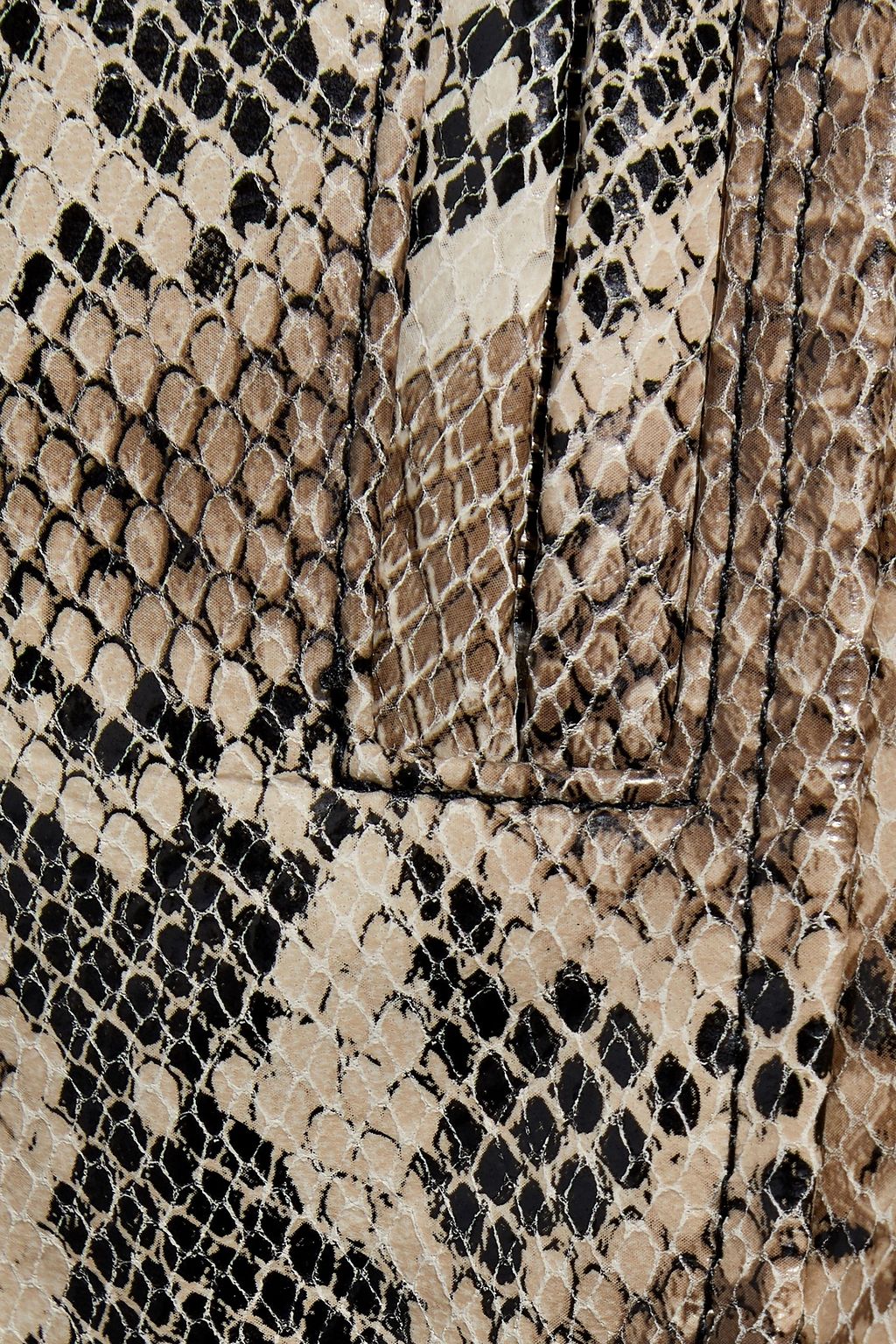 IRO Luiga snake-effect leather biker jacket