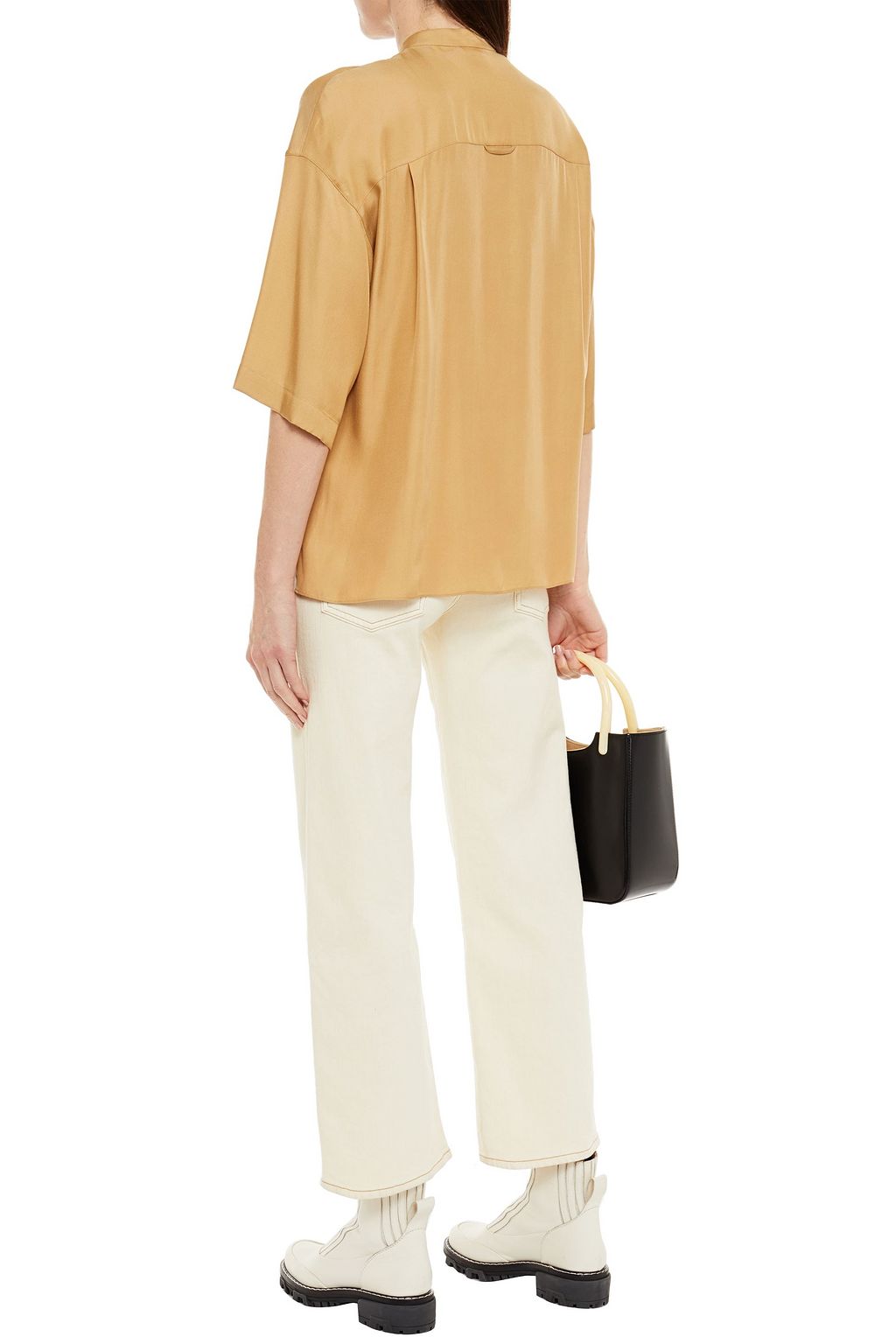 VINCE. Silk-blend twill shirt