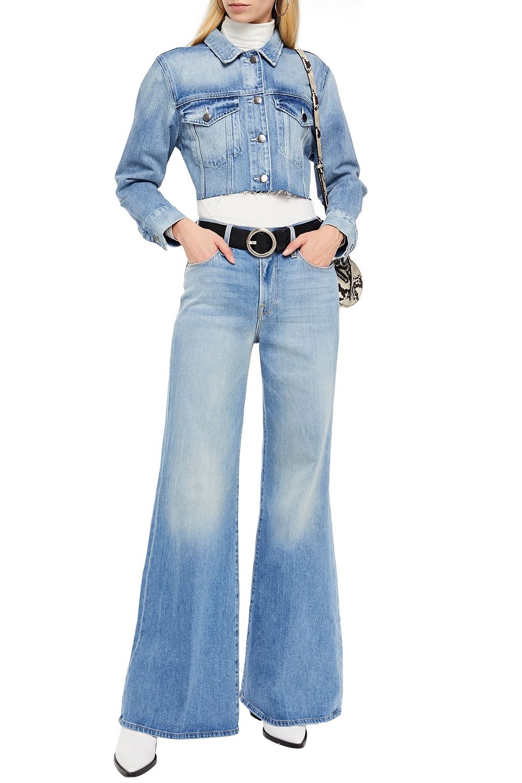 FRAME Cropped denim jacket