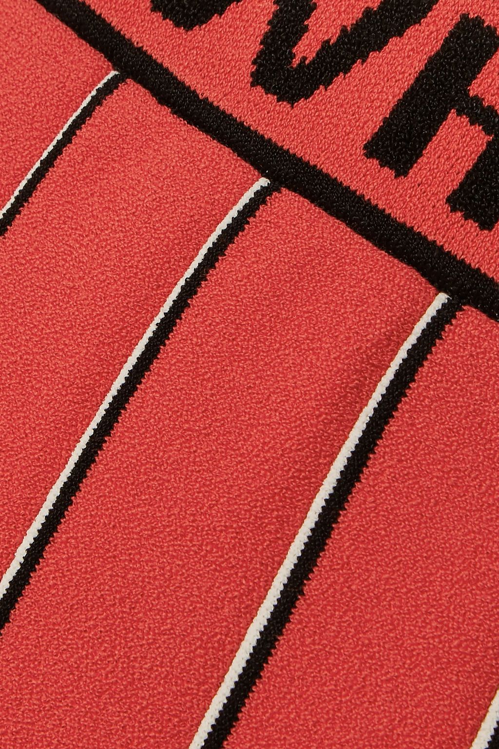 OFF-WHITE™ Pleated jacquard-knit mini skirt