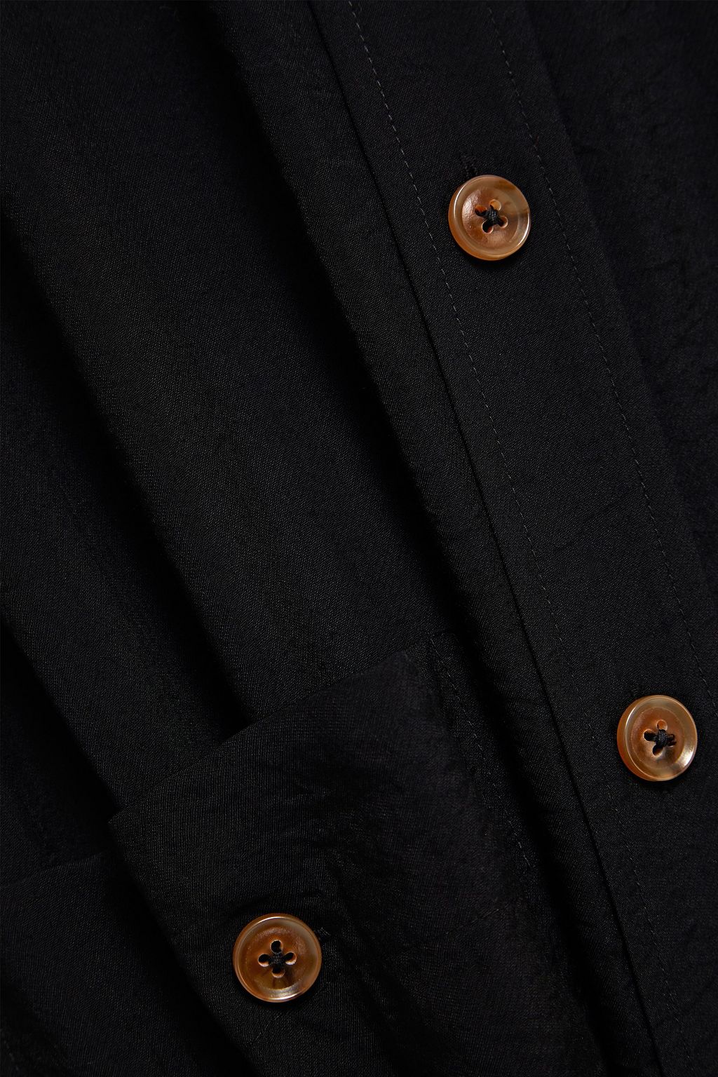 VINCE. Belted crinkled-twill midi shirt dress