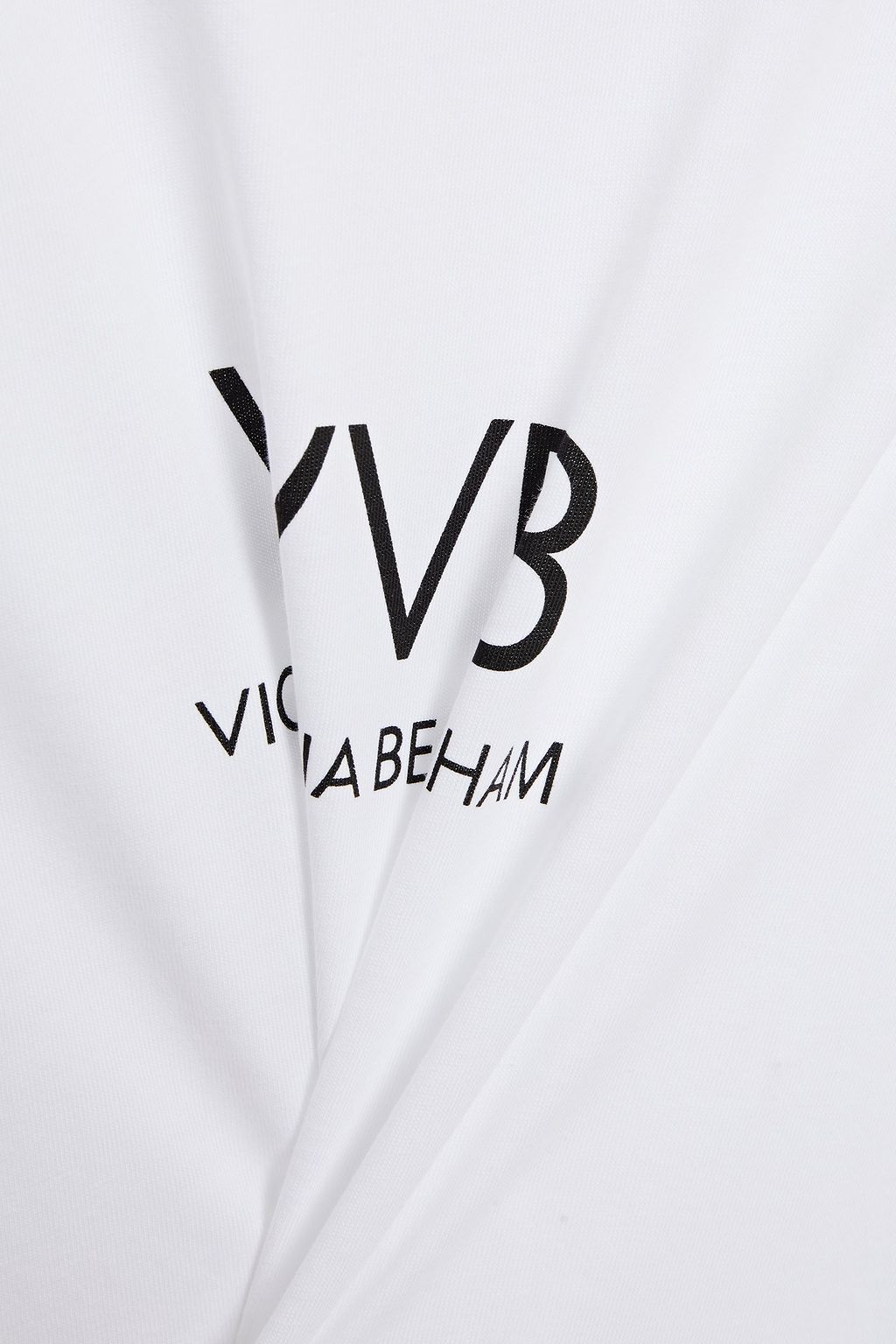 VICTORIA, VICTORIA BECKHAM Logo-print cotton-jersey T-shirt