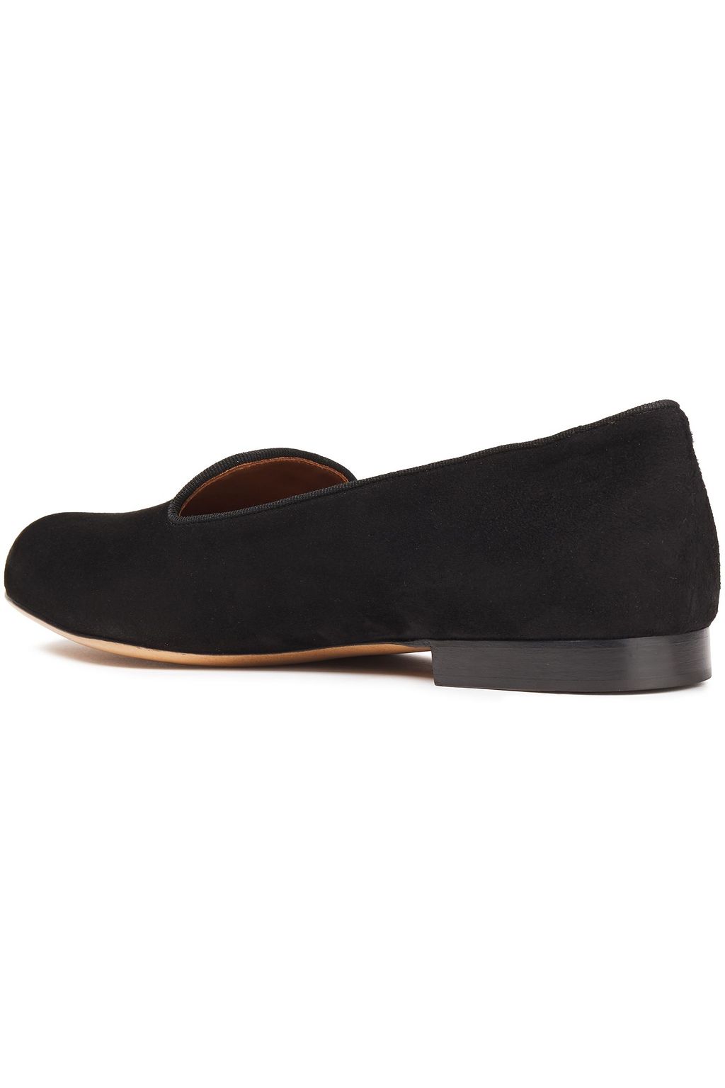 VALENTINO GARAVANI Grosgrain-trimmed suede loafers
