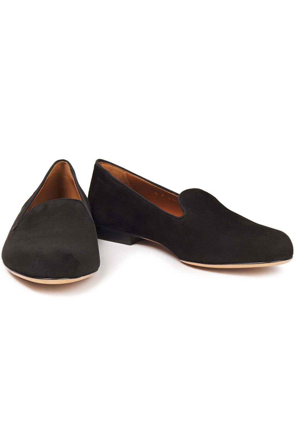 VALENTINO GARAVANI Grosgrain-trimmed suede loafers