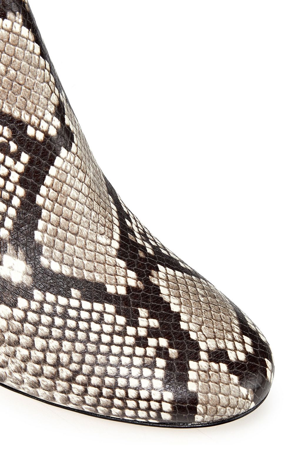 TORY BURCH Snake-effect leather ankle boots