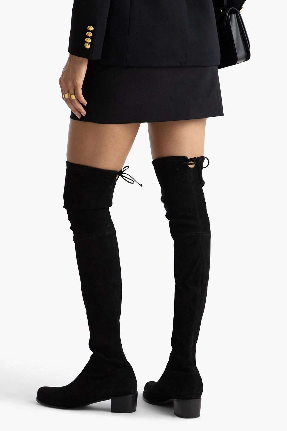  Stuart Weitzman - Overknees Aus Stretch-veloursleder - Schwarz - Us 4 