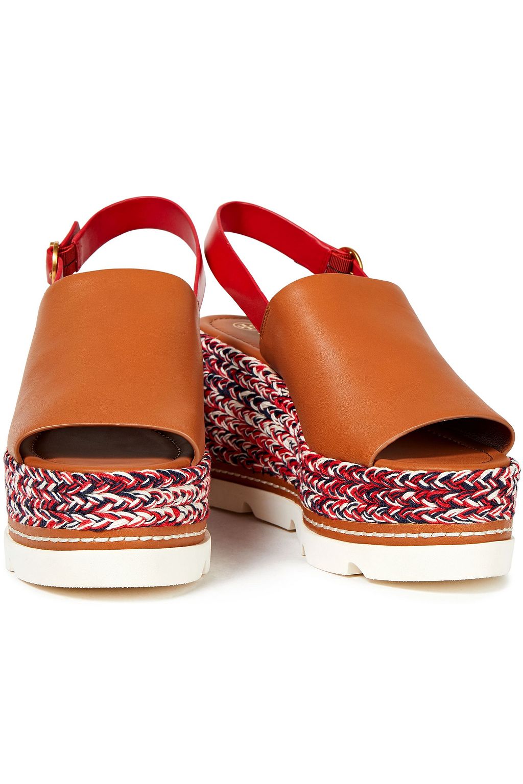 TORY BURCH Leather wedge sandals