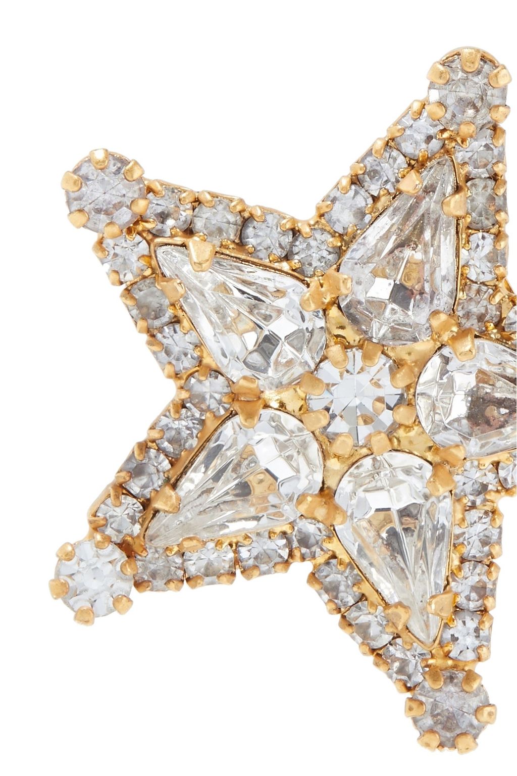 ELIZABETH COLE 24-karat gold-plated Swarovski crystal earrings