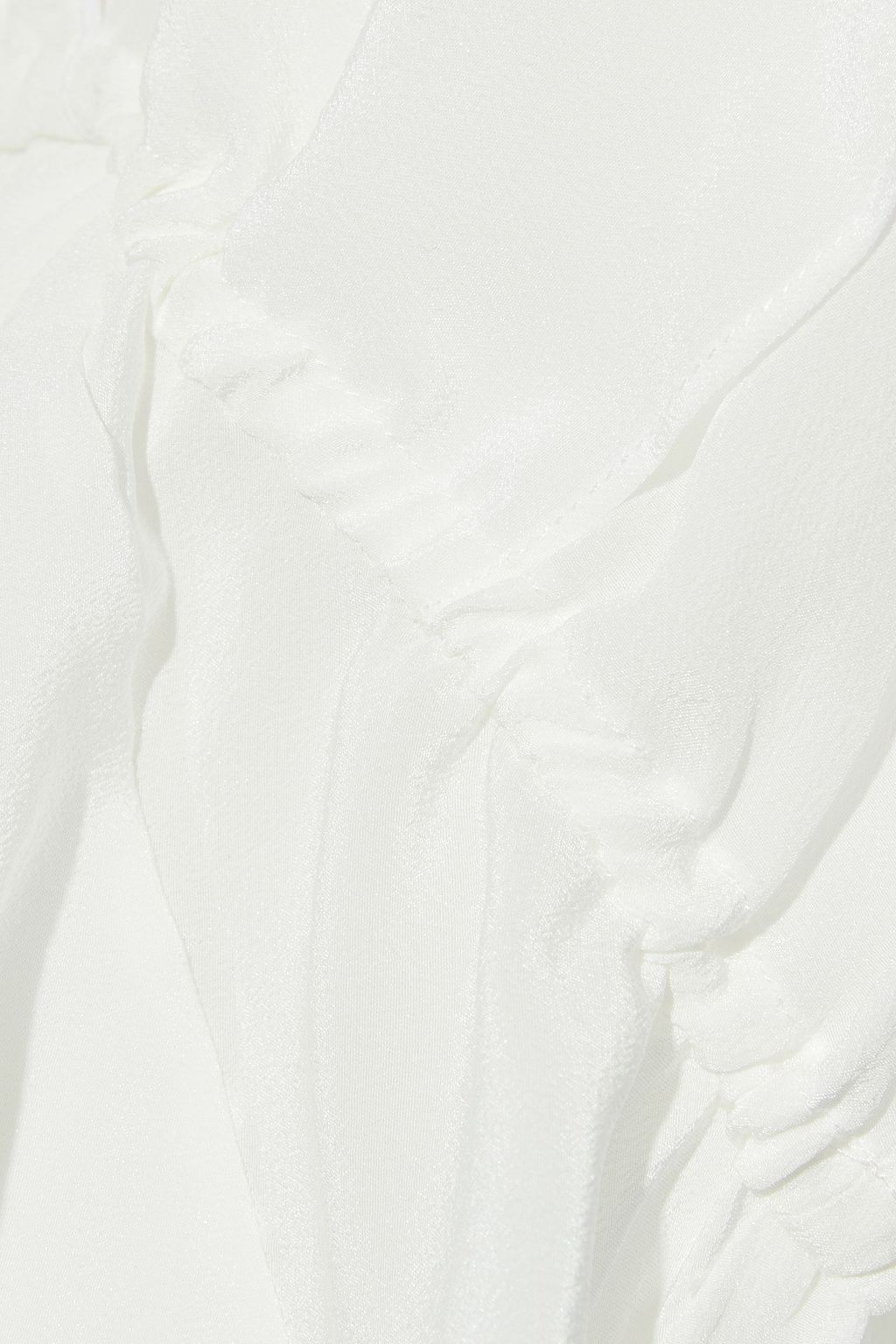 IRO Eternal lace-trimmed ruffled silk crepe de chine blouse