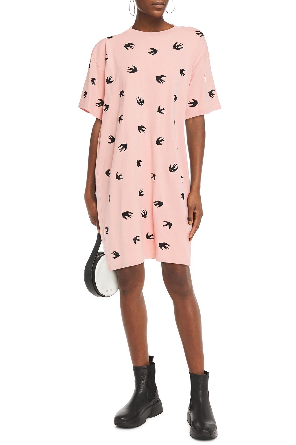 MCQ ALEXANDER MCQUEEN Appliquéd cotton-jersey mini dress